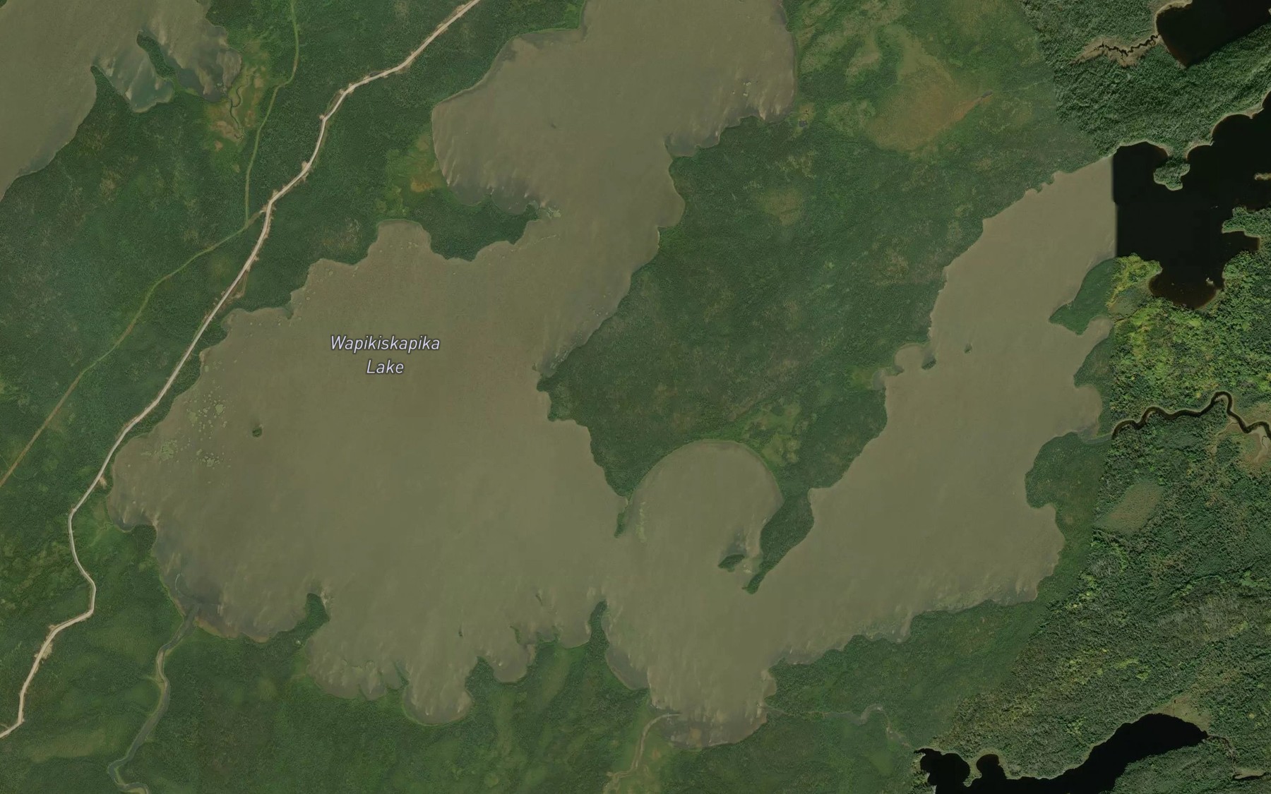 Satellite map of the Wapikiskapika Lake