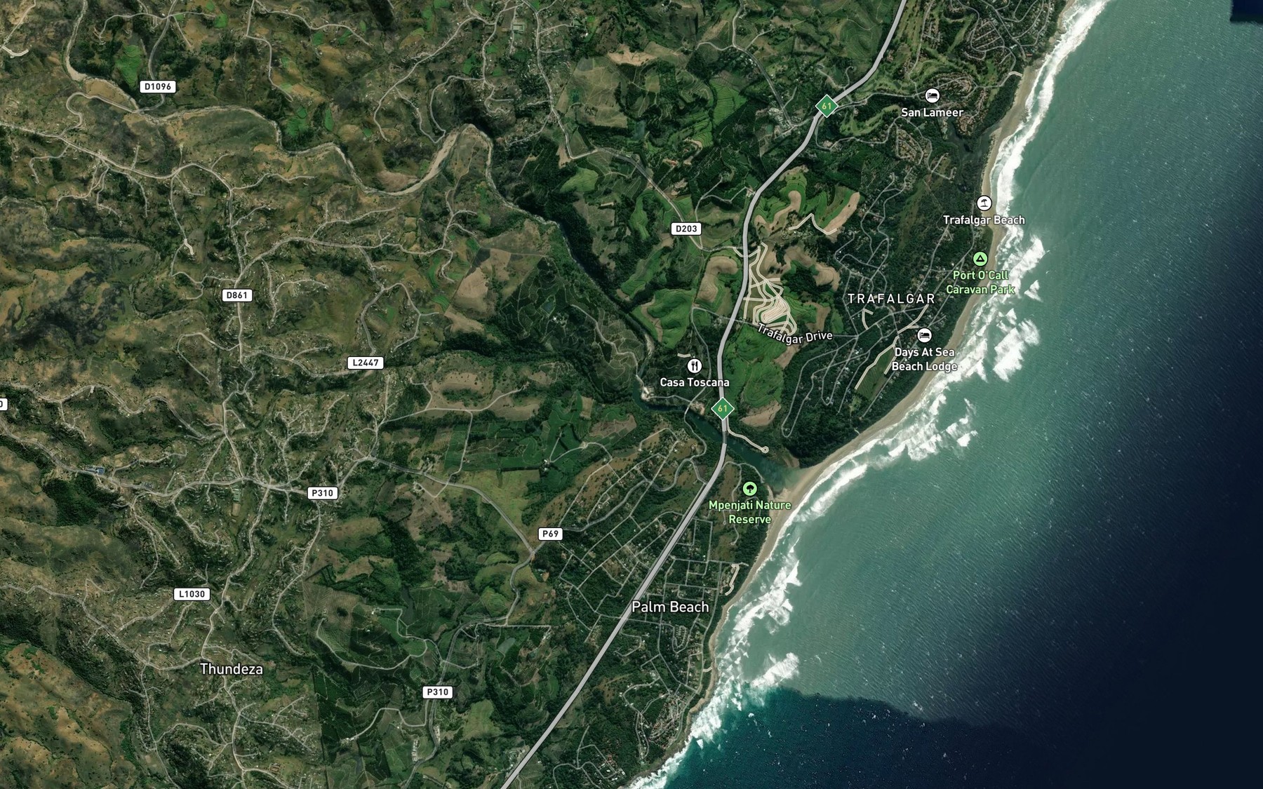 Satellite map of the Little Mpenjati