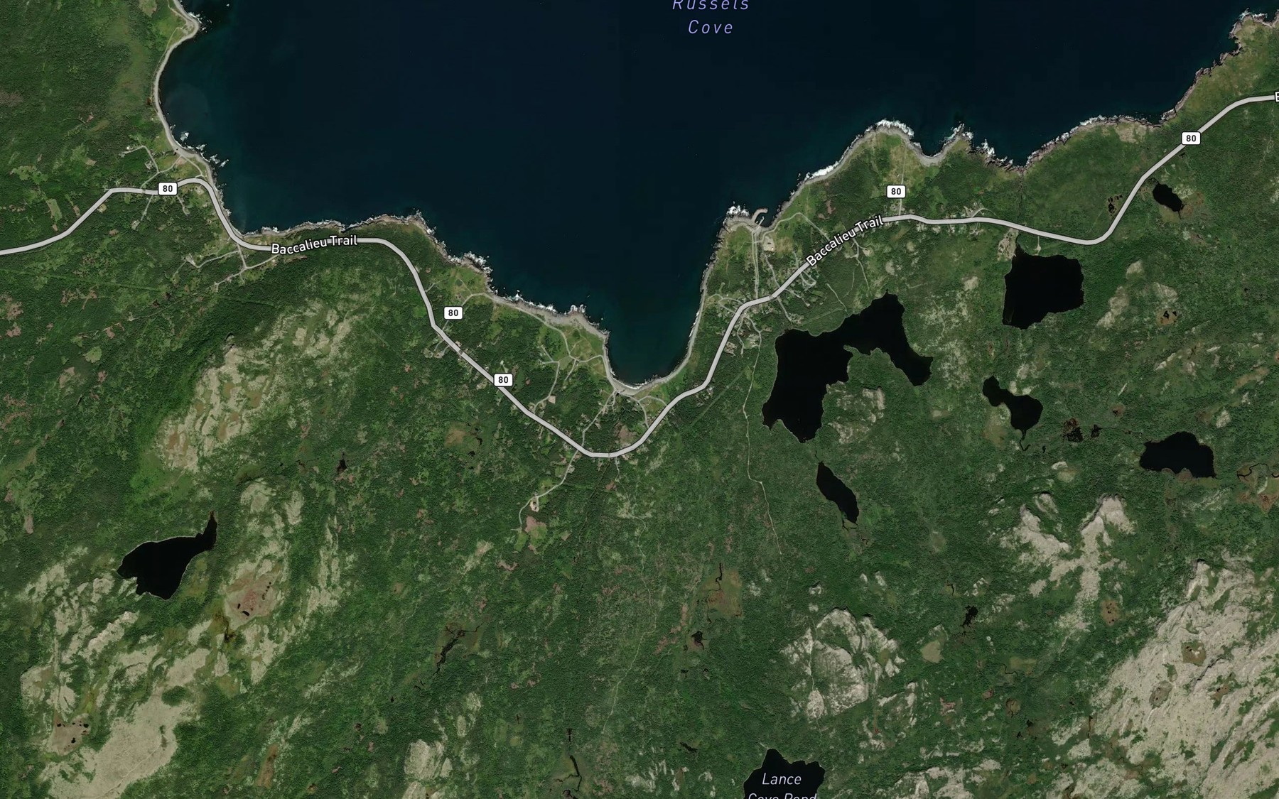 Satellite map of the Great Brook