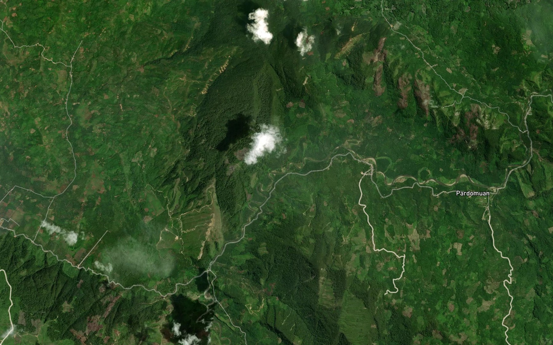 Satellite map of the Aek Simantandara Menek