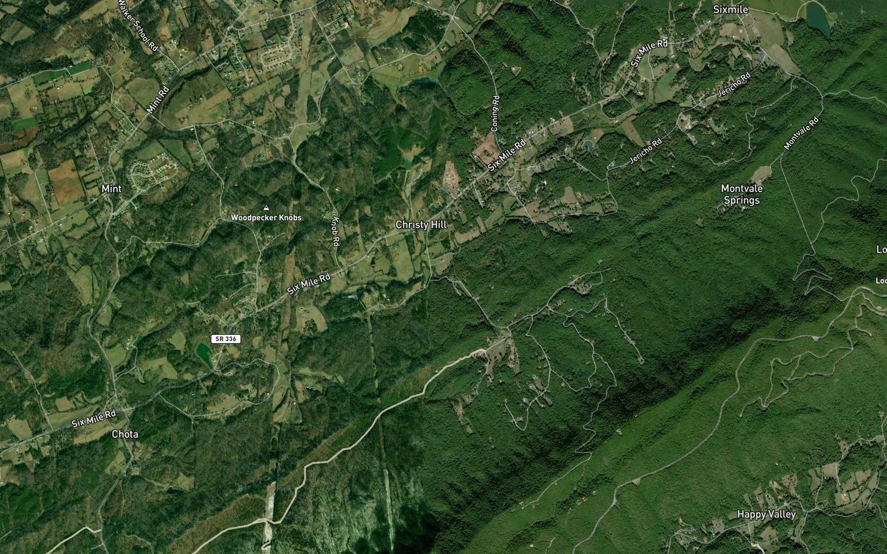Satellite map of the Turkeypen Branch