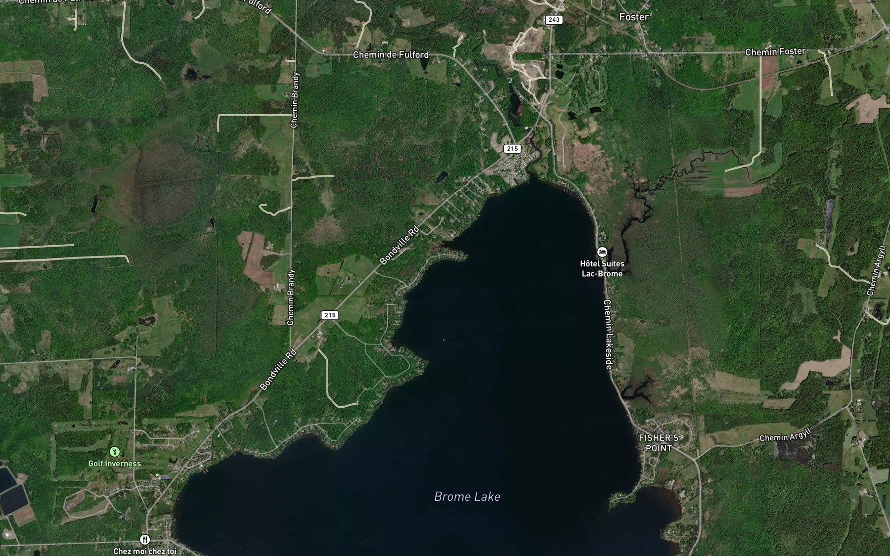 Satellite map of the Baie Rock Island