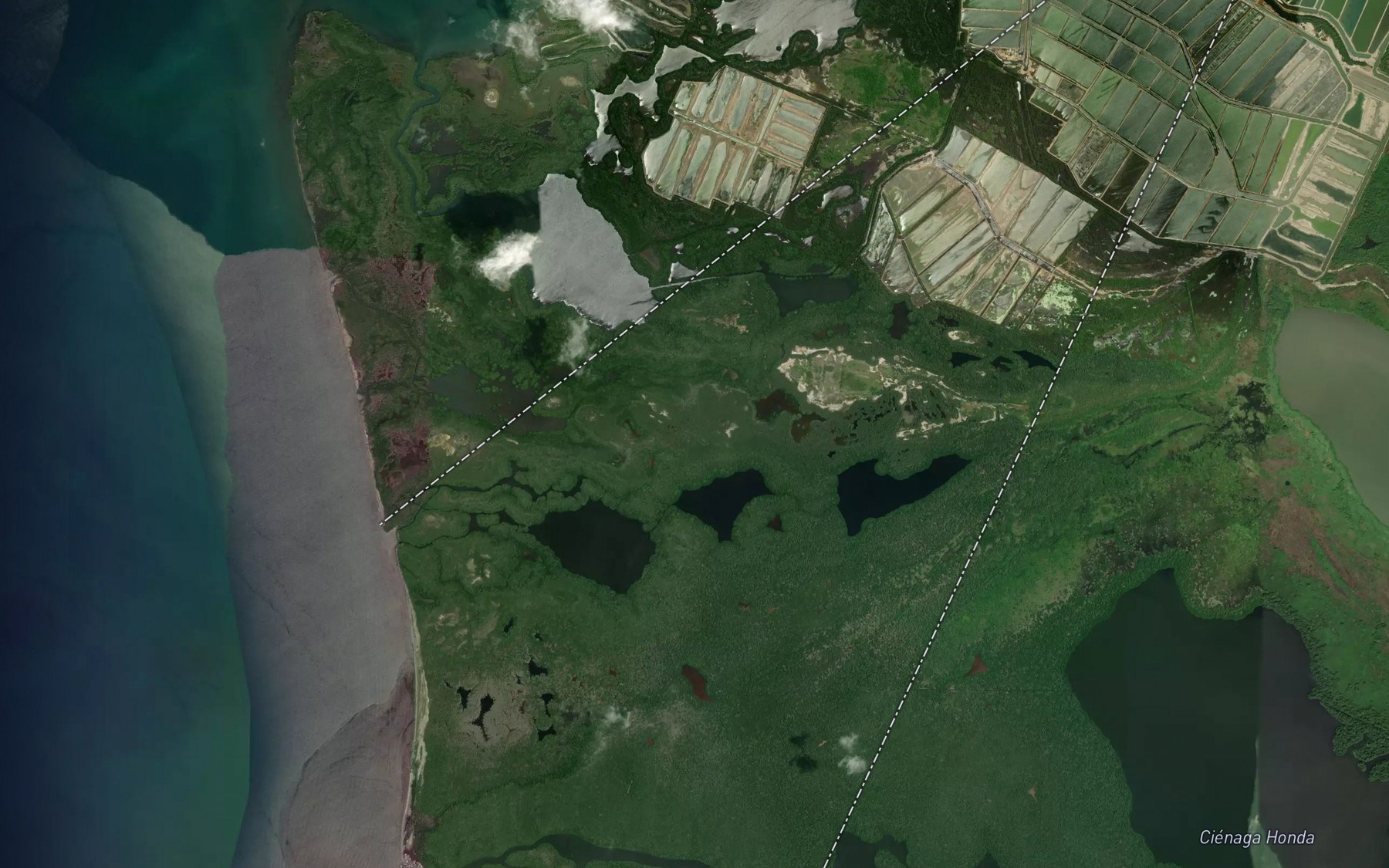 Satellite map of the Cienaga Descocotado