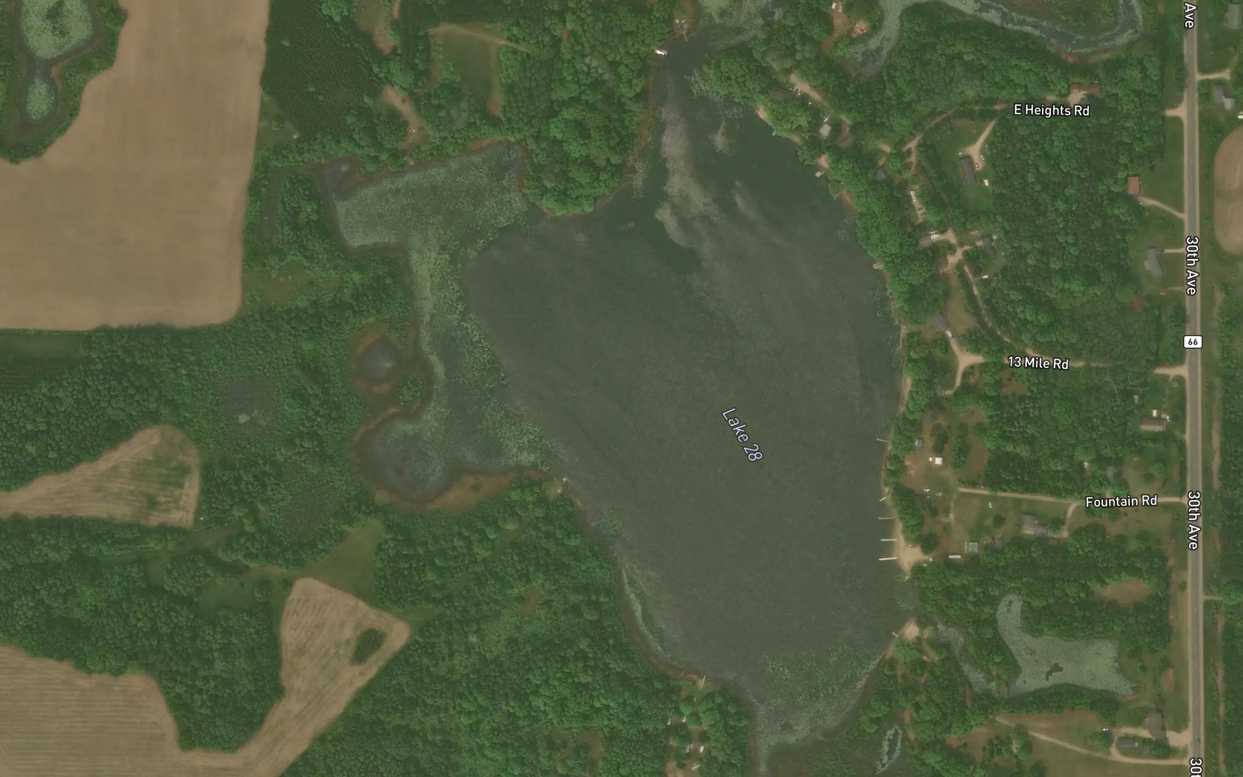Satellite map of the Lake Twentyeight
