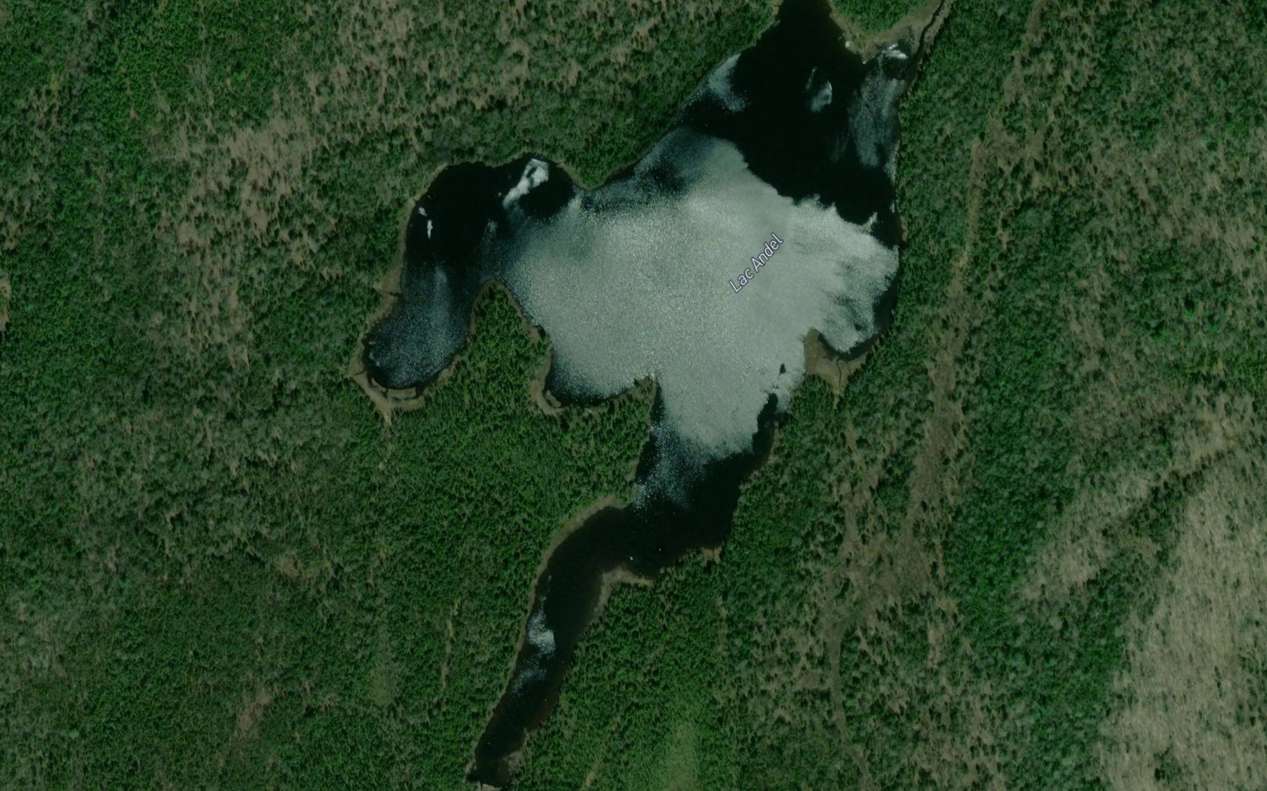 Satellite map of the Lac Andel