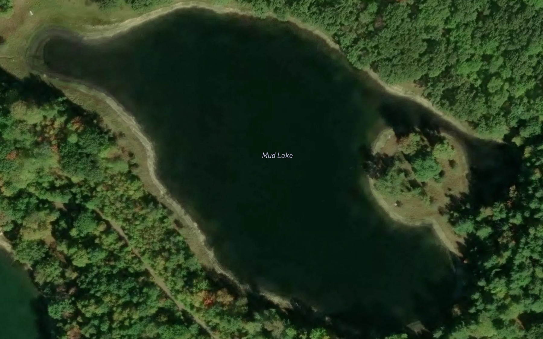 Satellite map of the Mud Lake