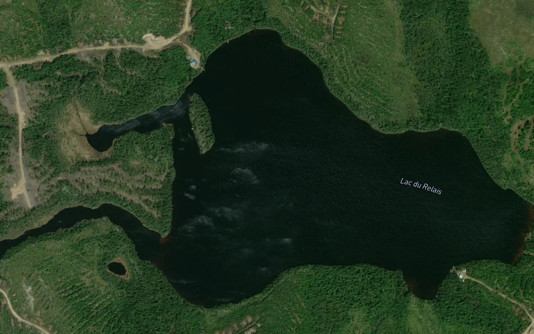 Satellite map of the Lac du Relais