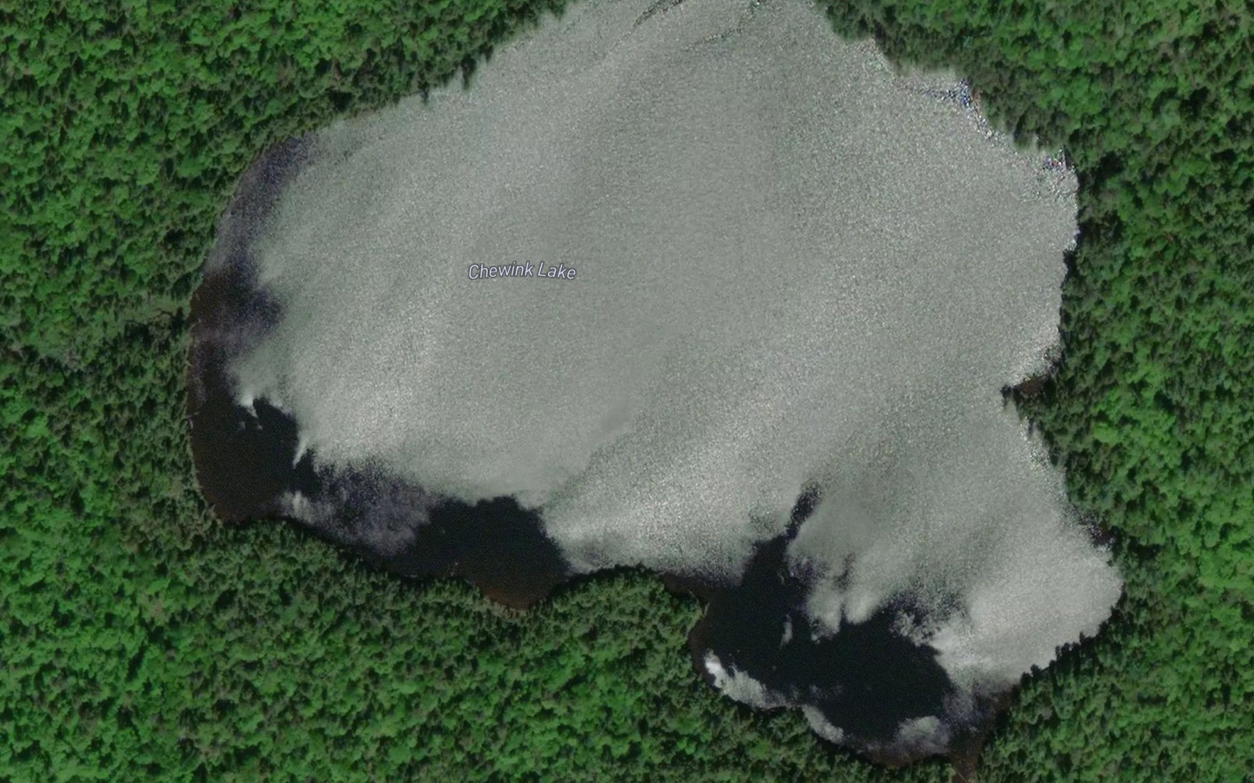 Satellite map of the Chewink Lake