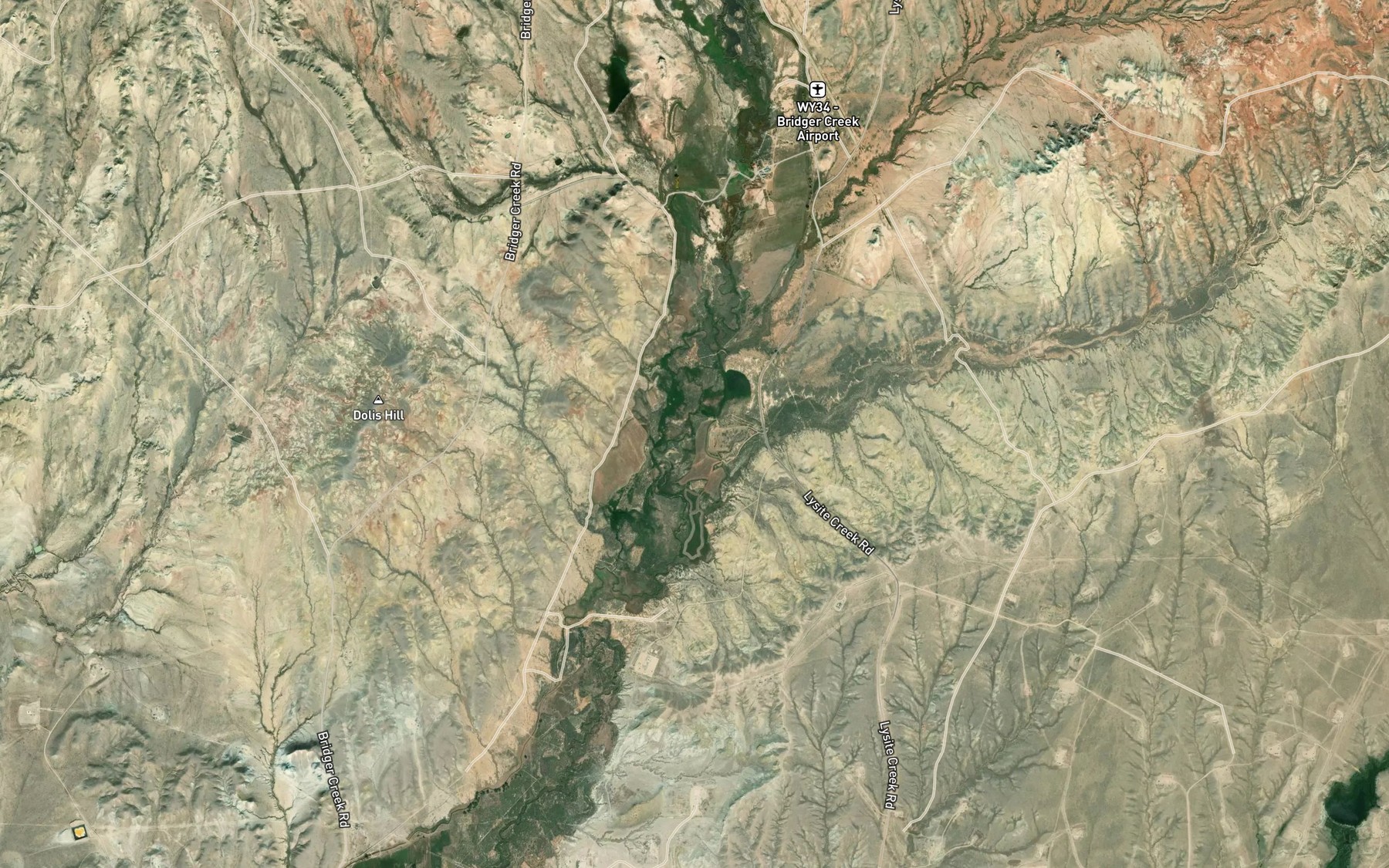 Satellite map of the Cottonwood Creek