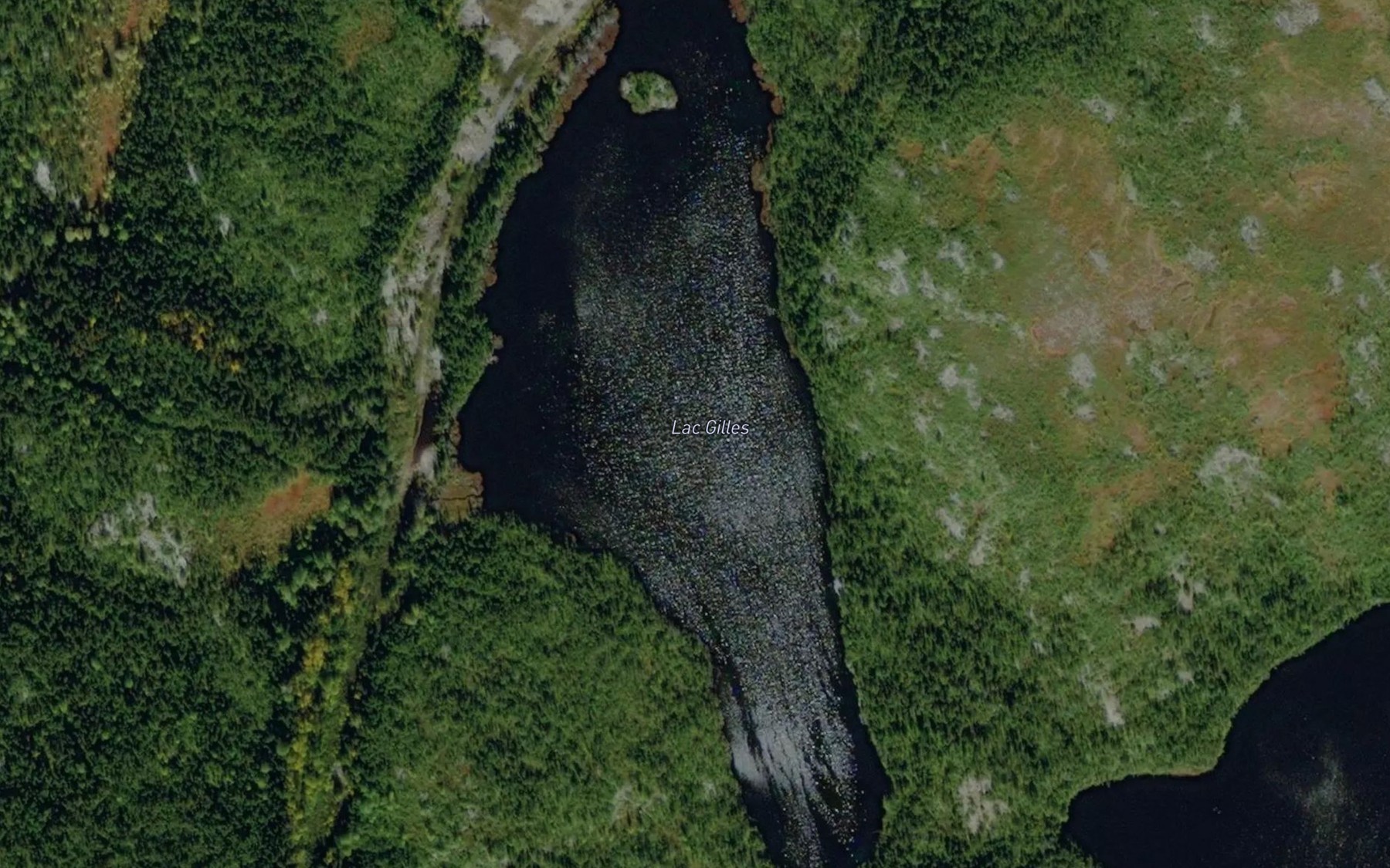Satellite map of the Lac Gilles