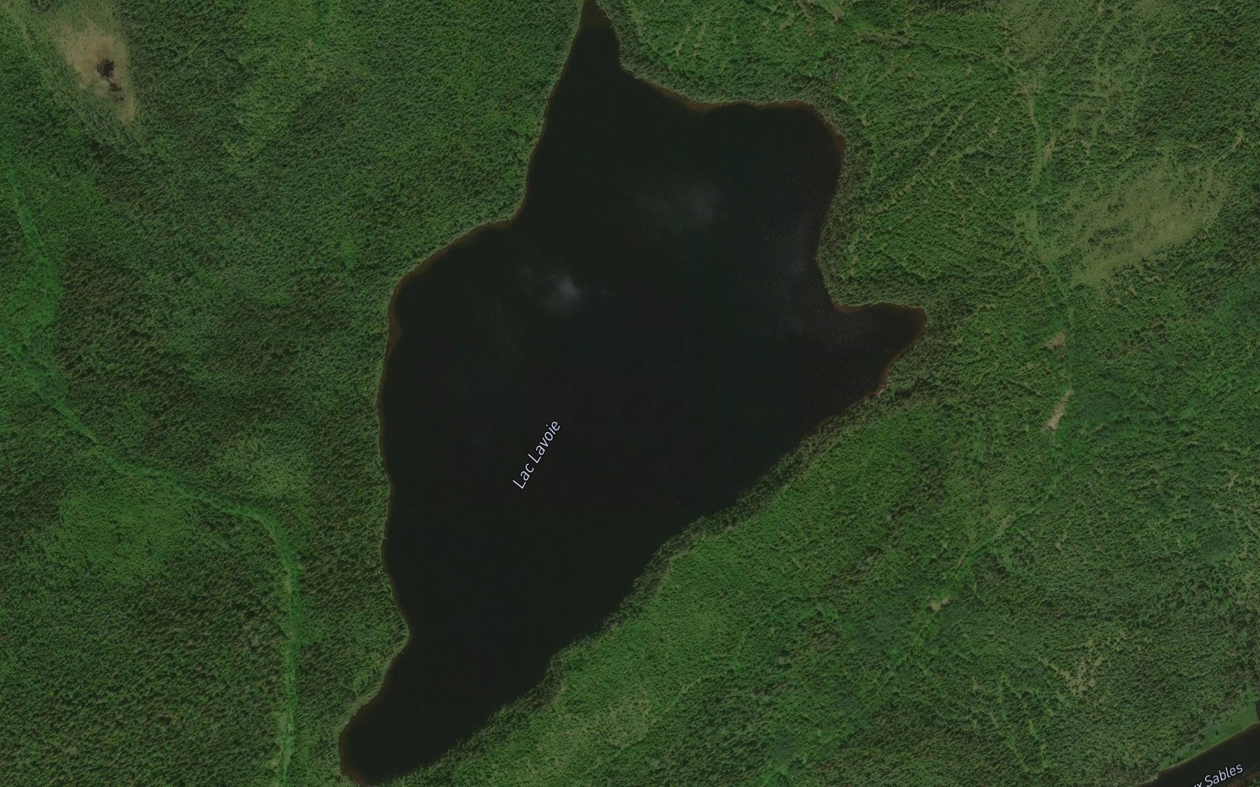 Satellite map of the Lac Lavoie