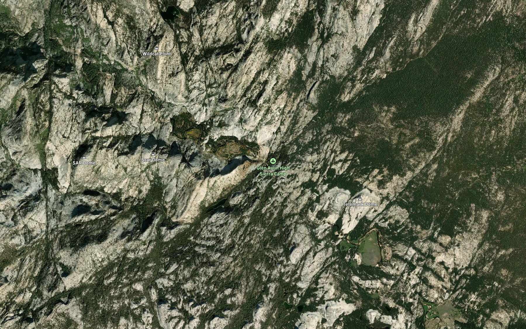 Satellite map of the Conness Creek