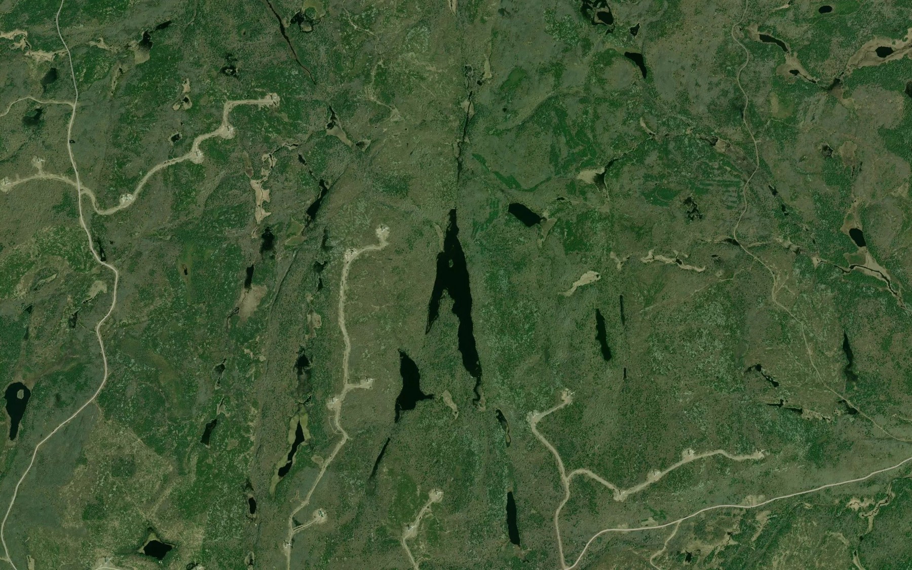 Satellite map of the Furcate Lake