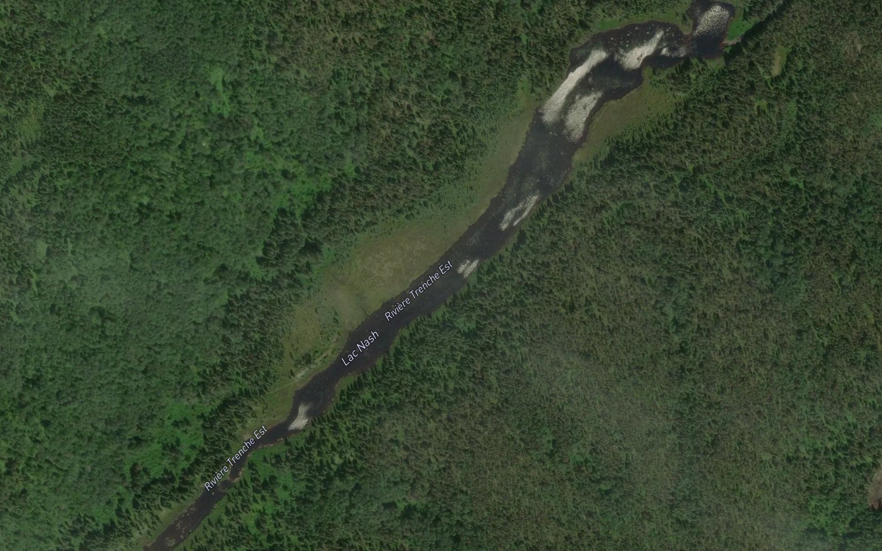 Satellite map of the Lac Nash