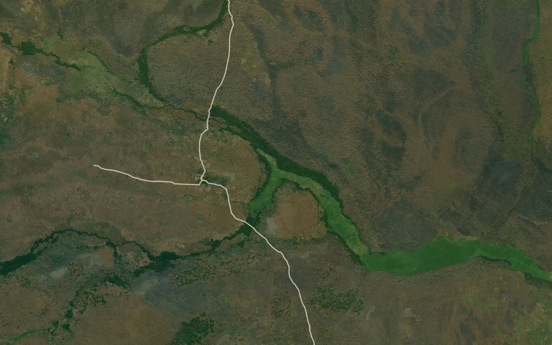 Satellite map of the Tshankulu