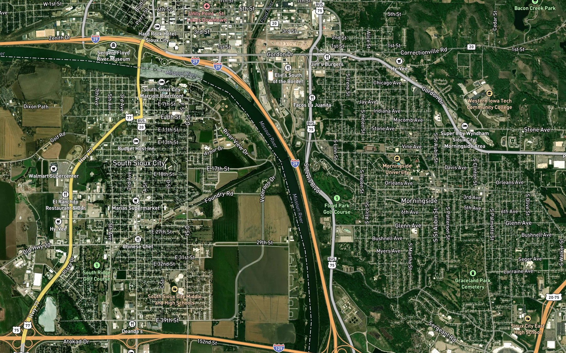 Satellite map of the Spot 6