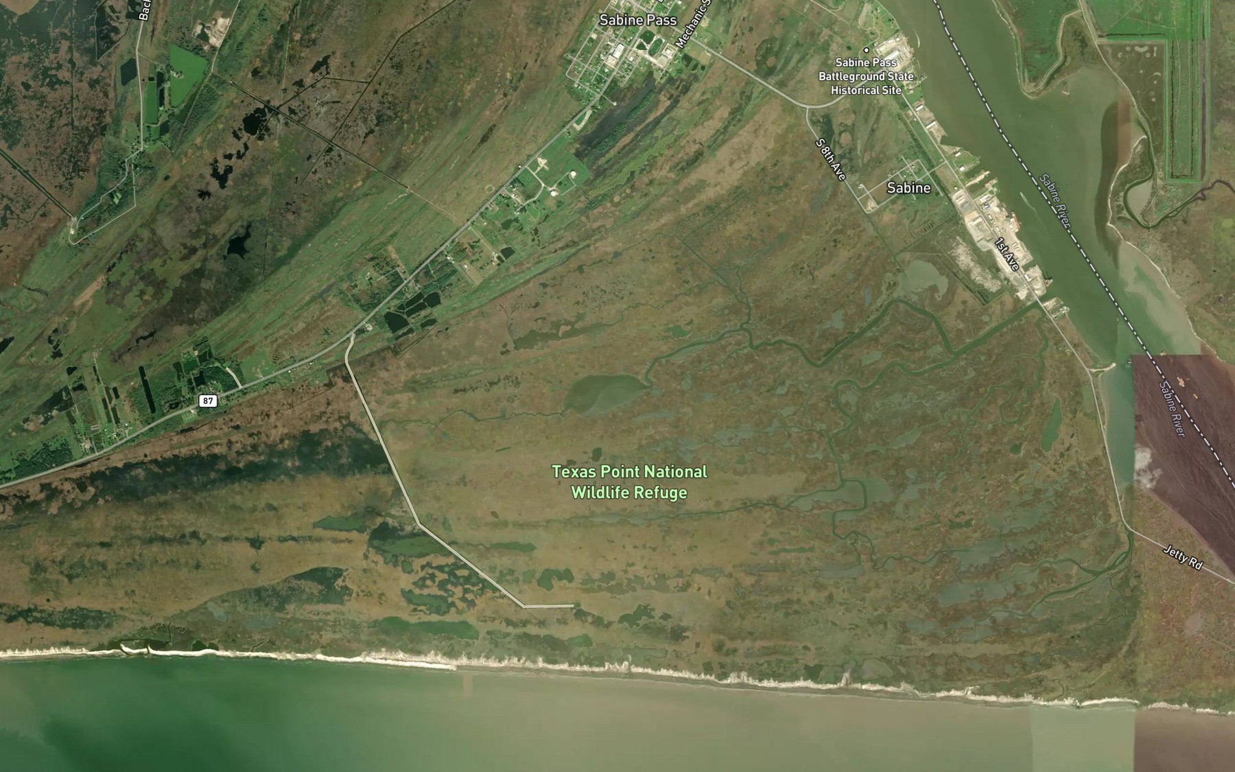 Satellite map of the Pole Lake