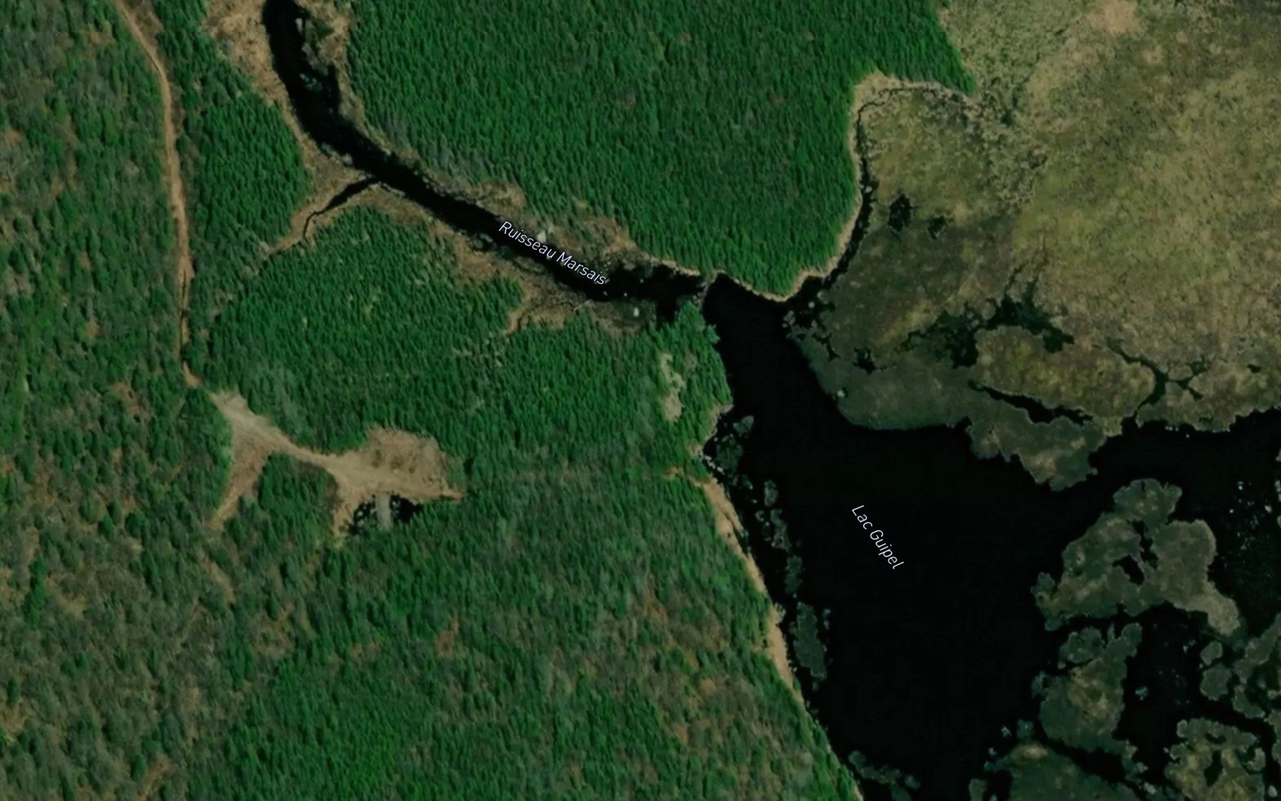 Satellite map of the Lac Guipel