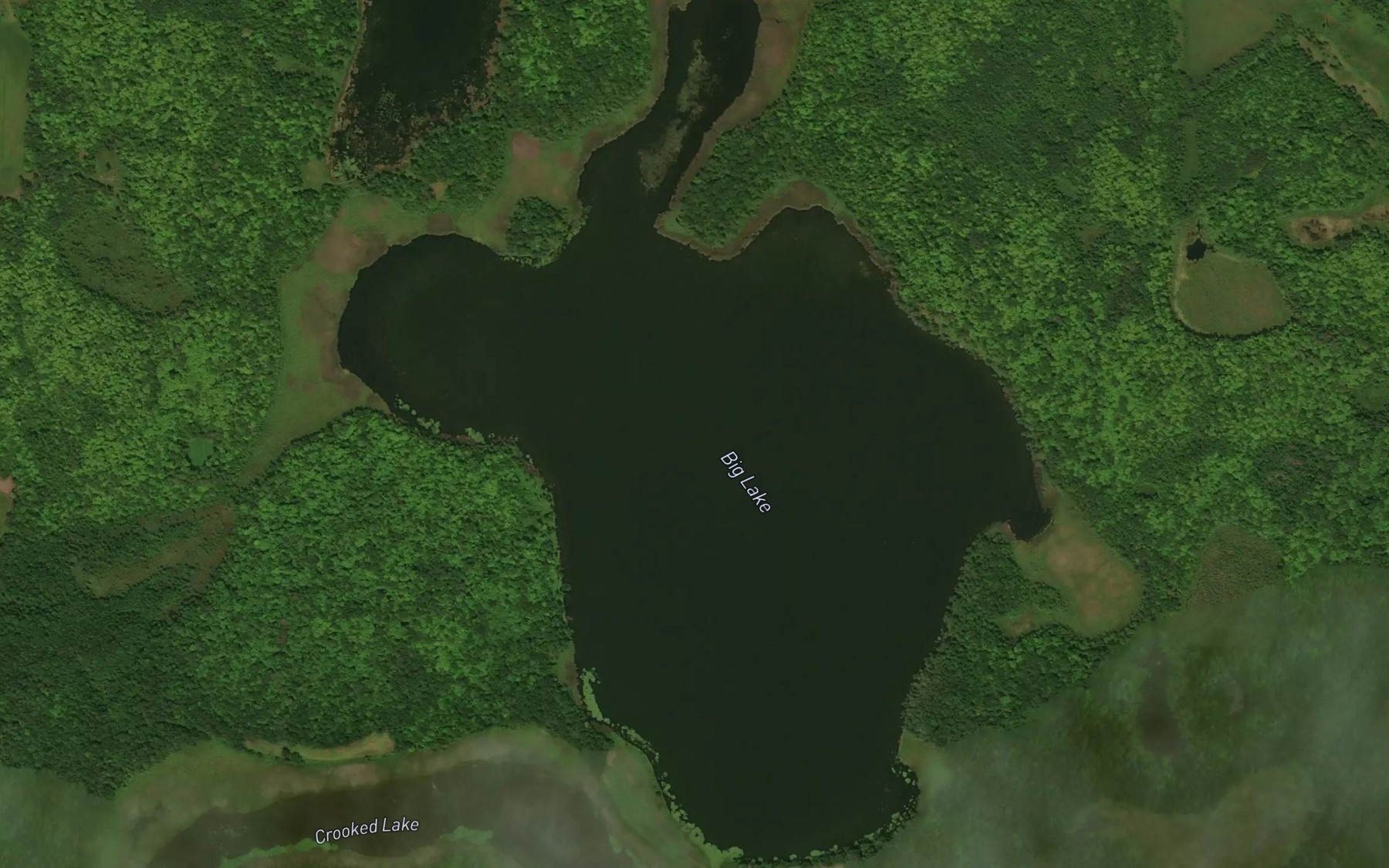 Satellite map of the Big Lake