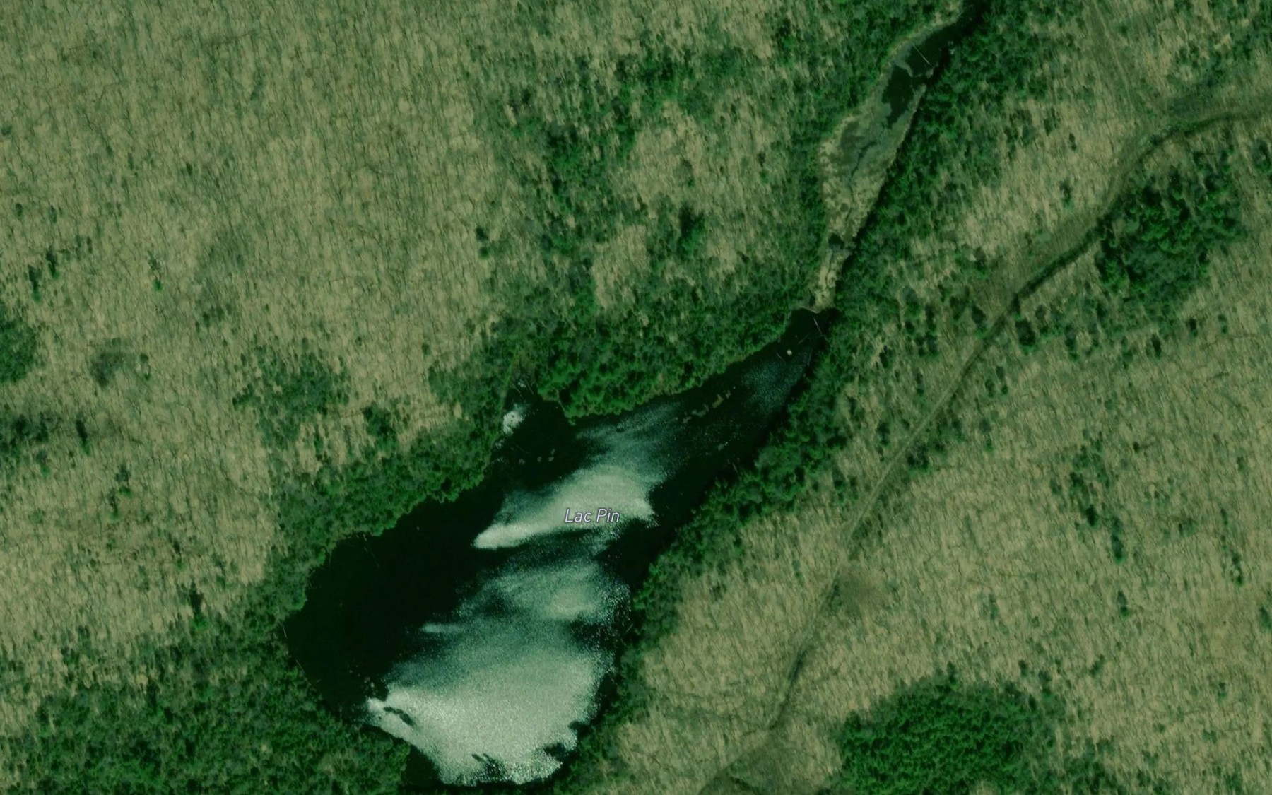 Satellite map of the Lac Pin