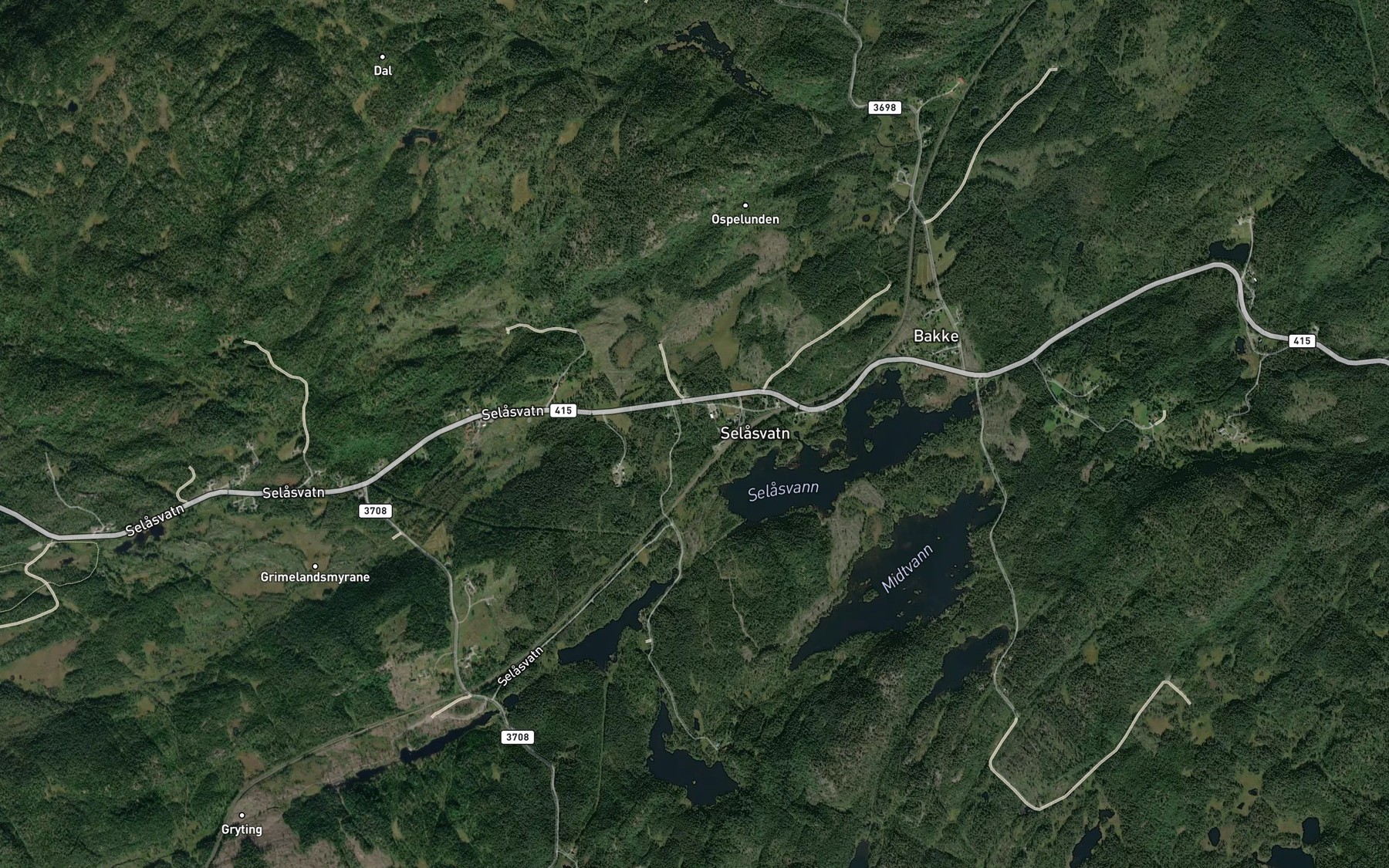 Satellite map of the Svartebekk