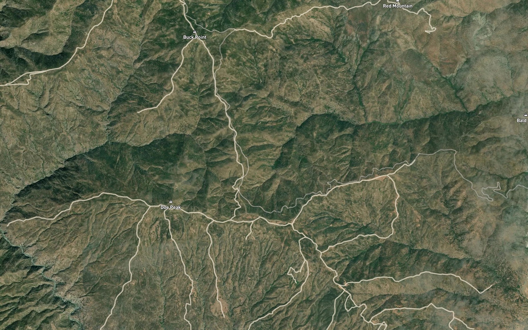 Satellite map of the Pepperwood Spring
