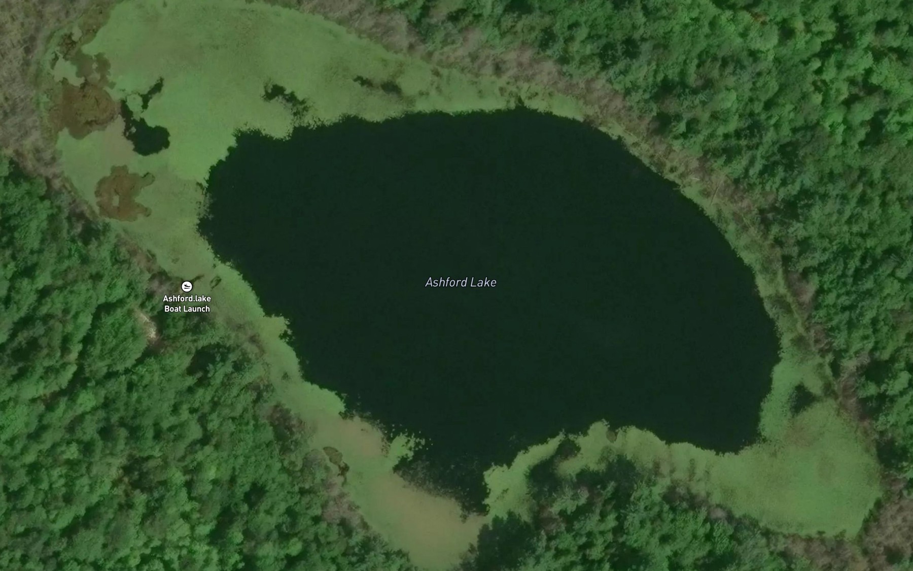 Satellite map of the Ashford Lake
