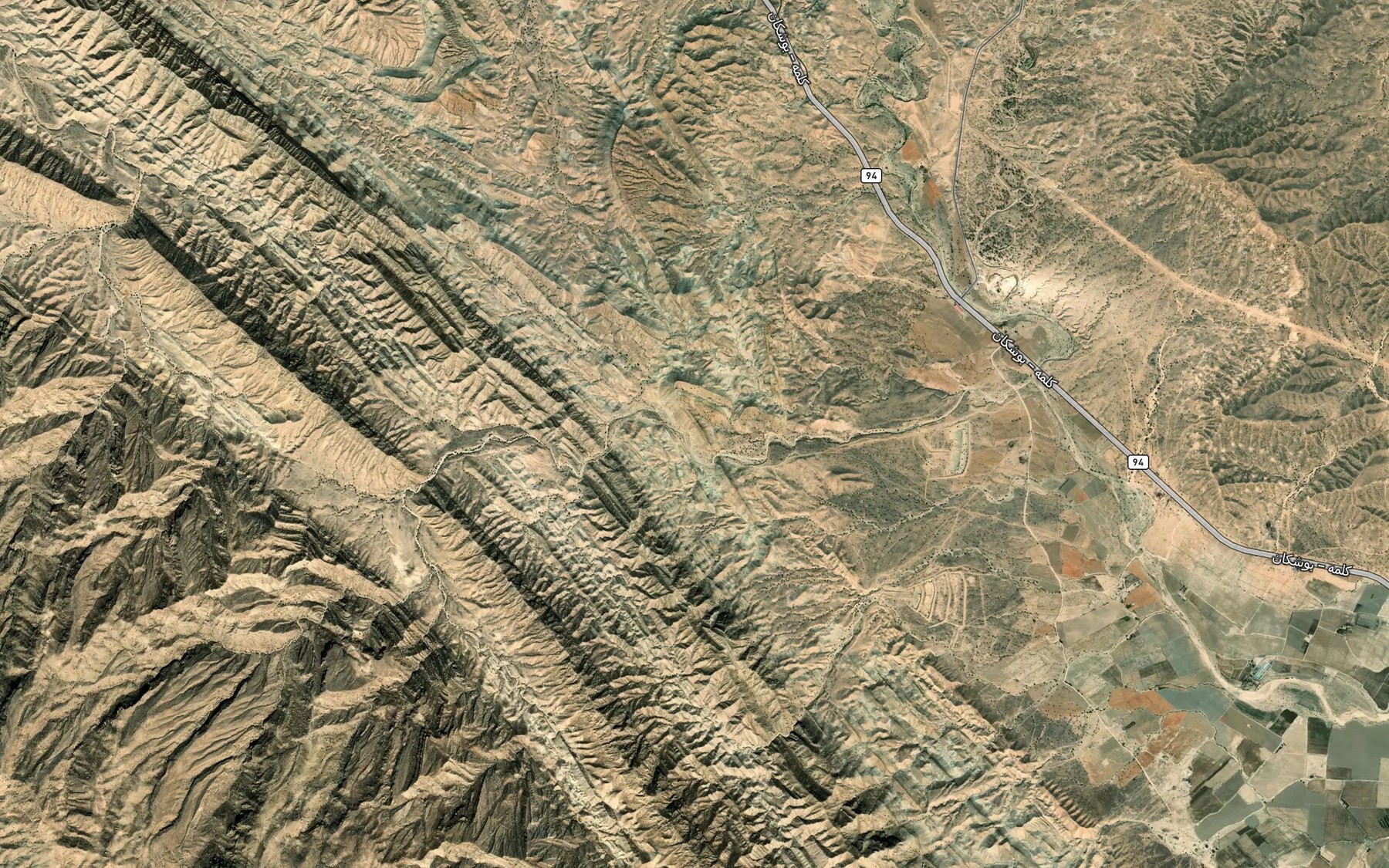 Satellite map of the Chashmeh-ye Baleshteh