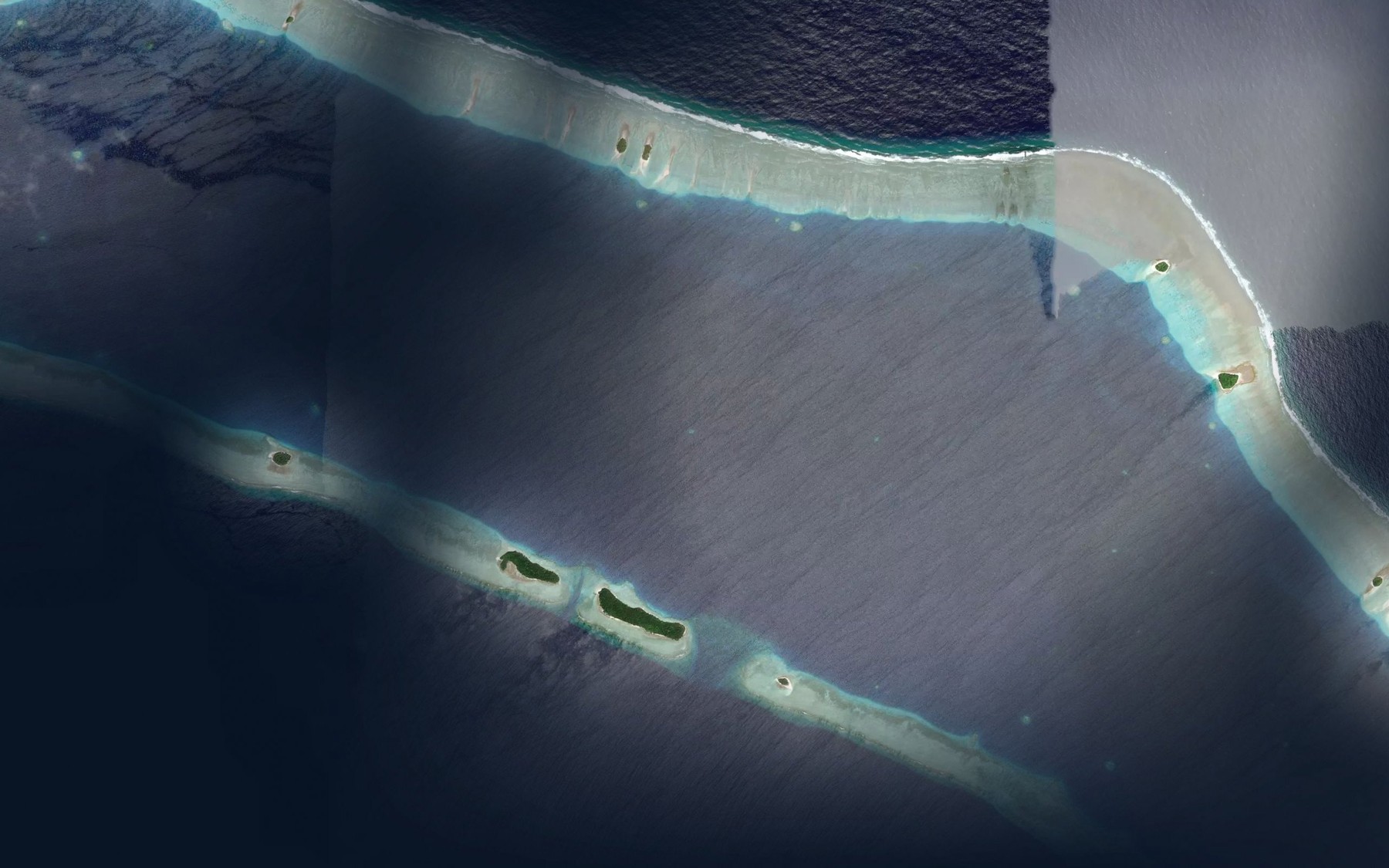 Satellite map of the Wide Pass Shoal