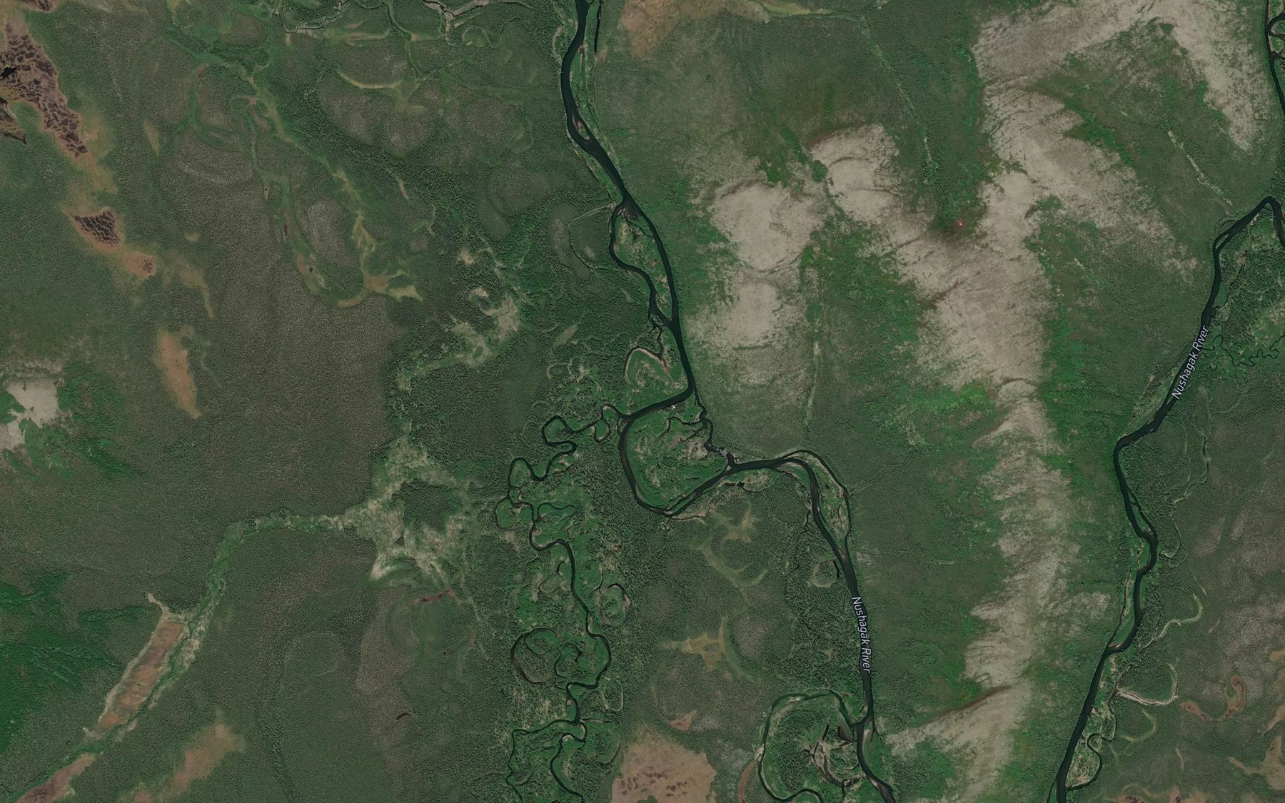 Satellite map of the McGeary Creek
