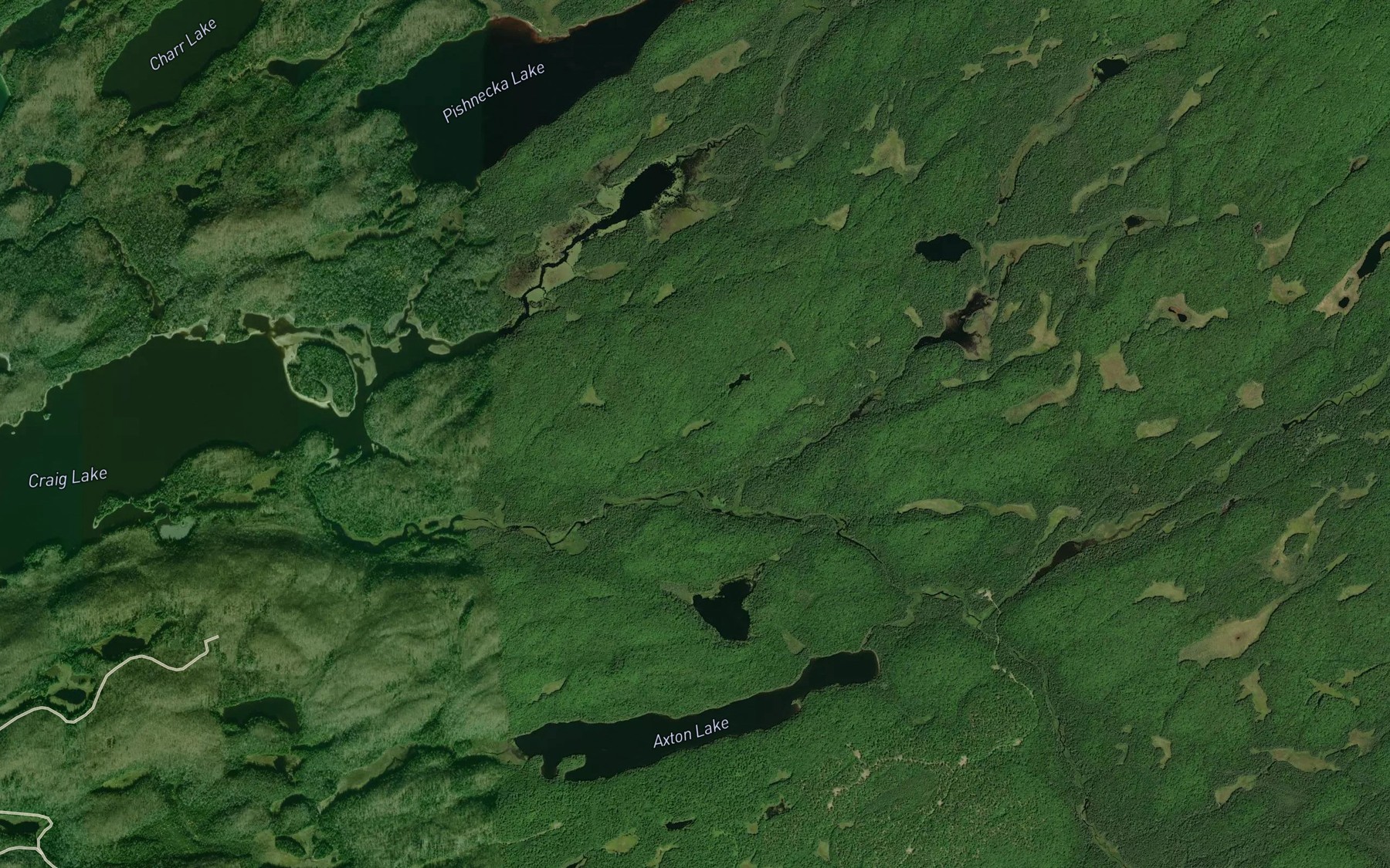 Satellite map of the Bopeep Creek