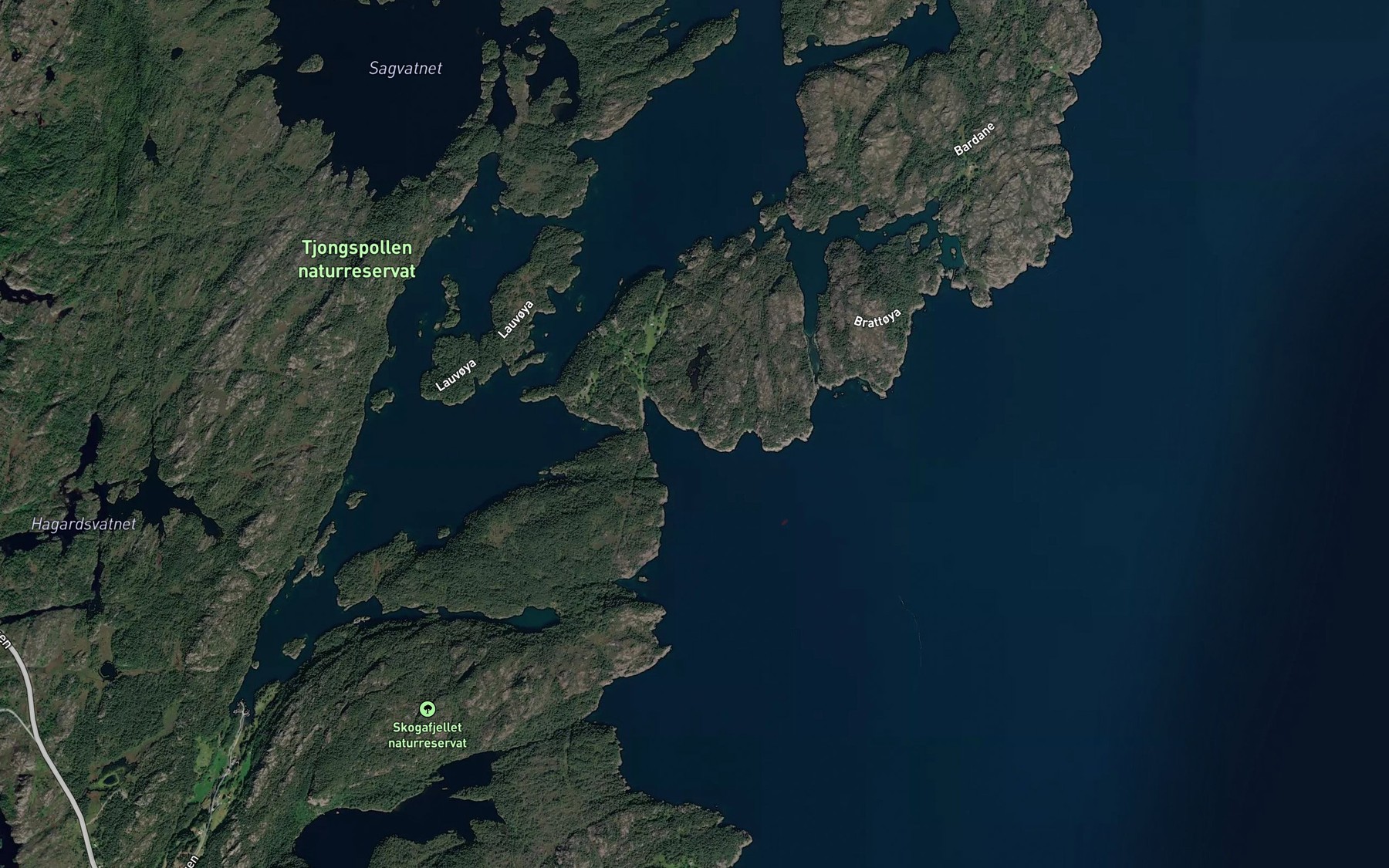 Satellite map of the Steinavik