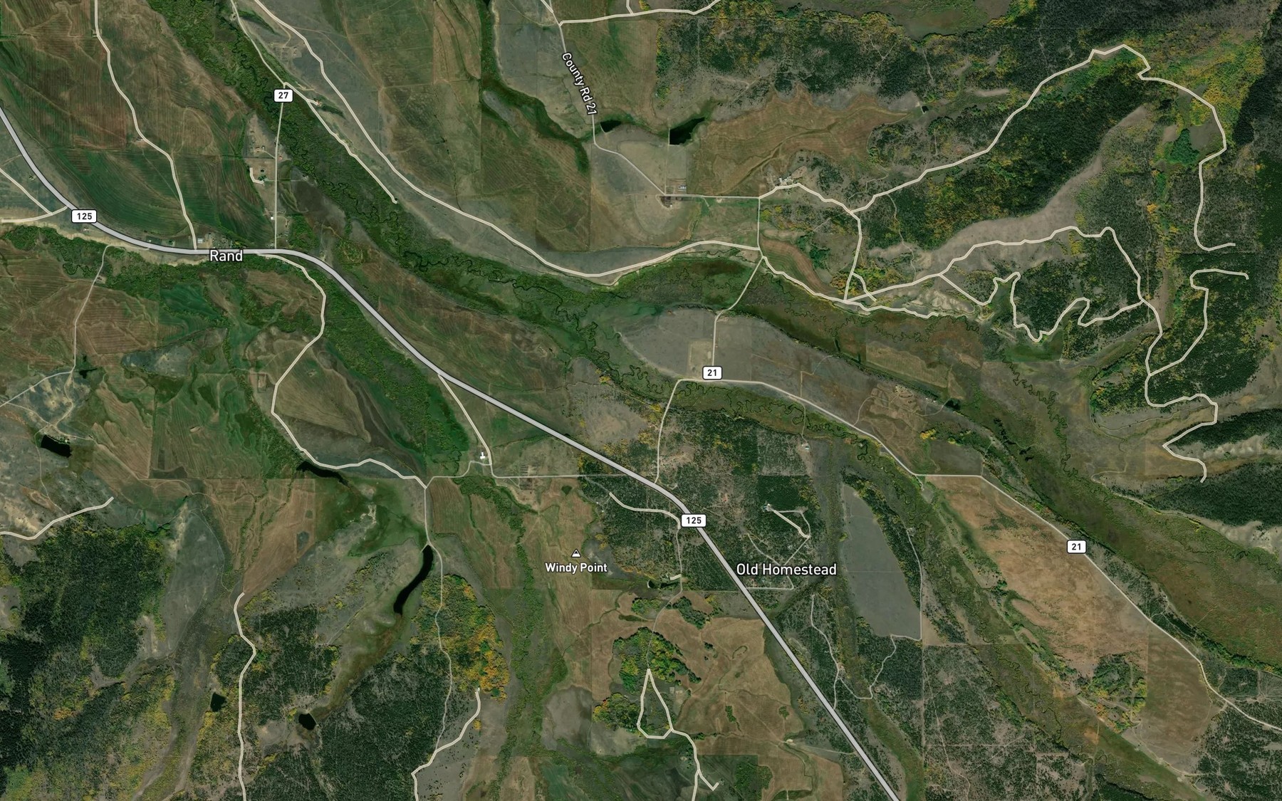 Satellite map of the Stella Ditch