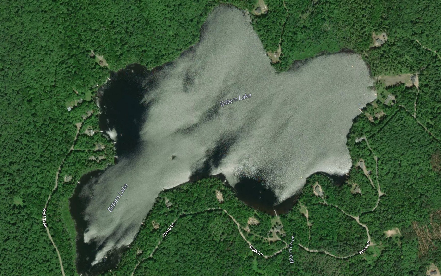Satellite map of the Bittern Lake