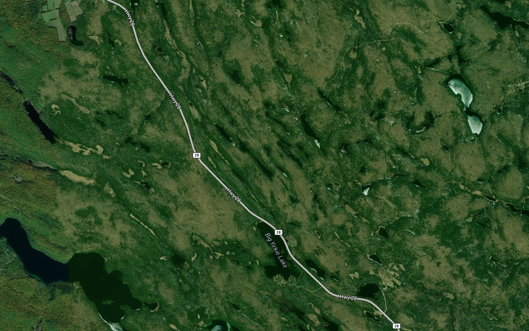 Satellite map of the Rainy Lake