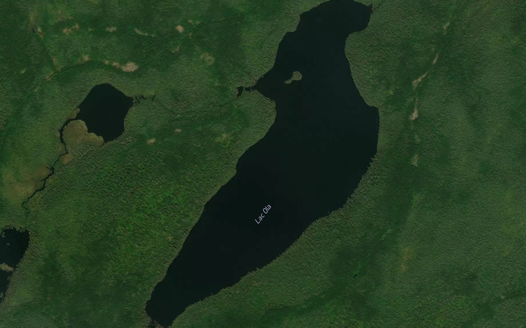 Satellite map of the Lac Ola