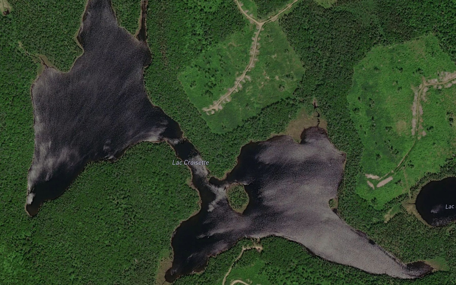 Satellite map of the Lac Croisette