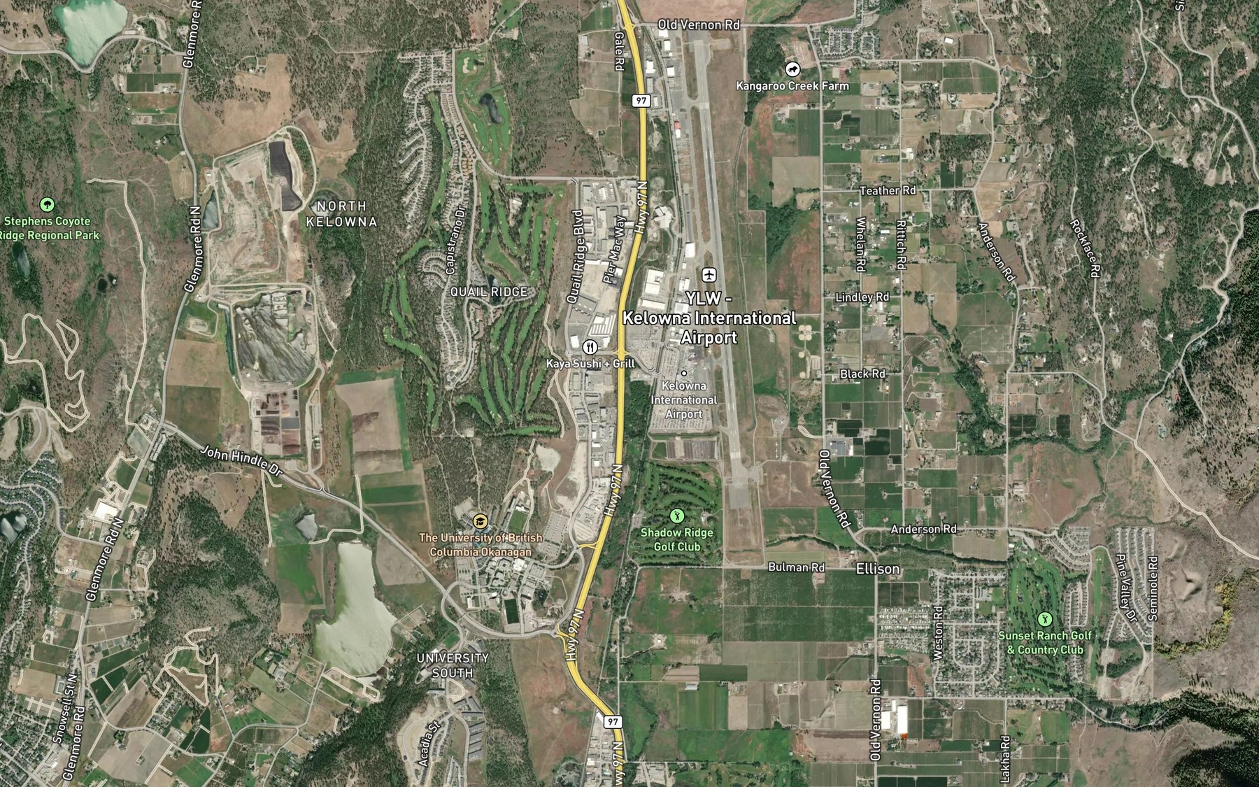 Satellite map of the Scotty Creek