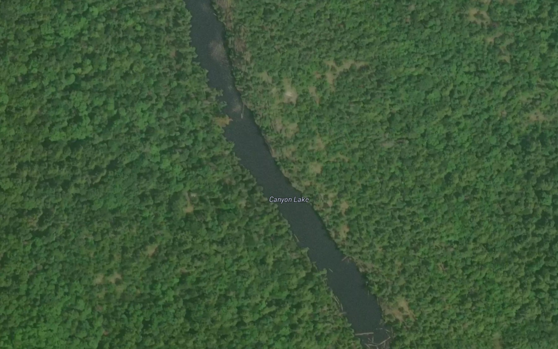 Satellite map of the Canyon Lake