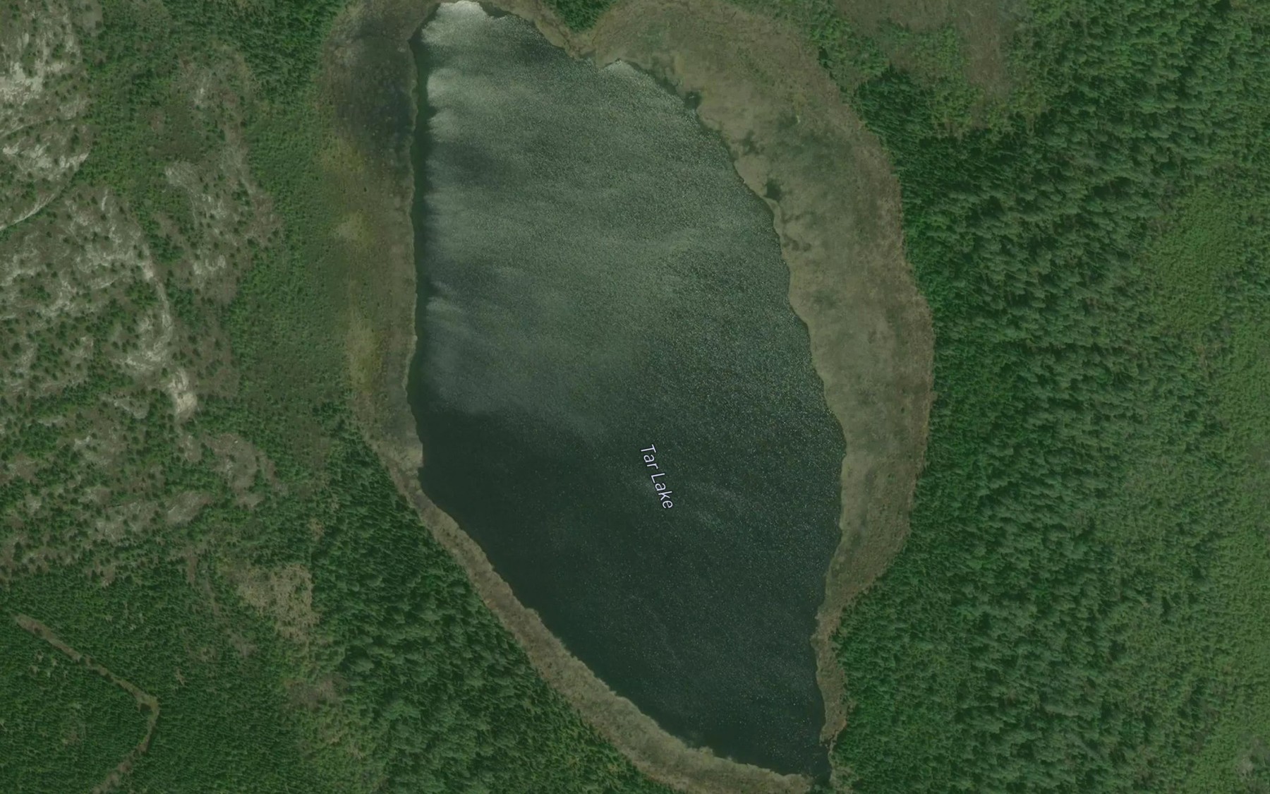 Satellite map of the Tar Lake