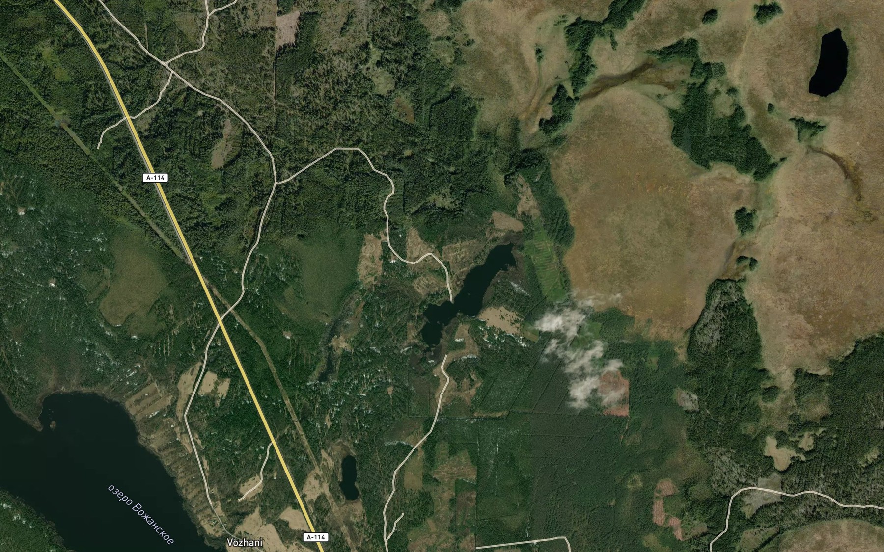 Satellite map of the Ozero Teterskoye