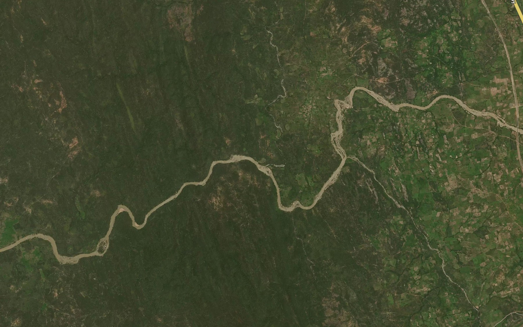Satellite map of the River Jeshana