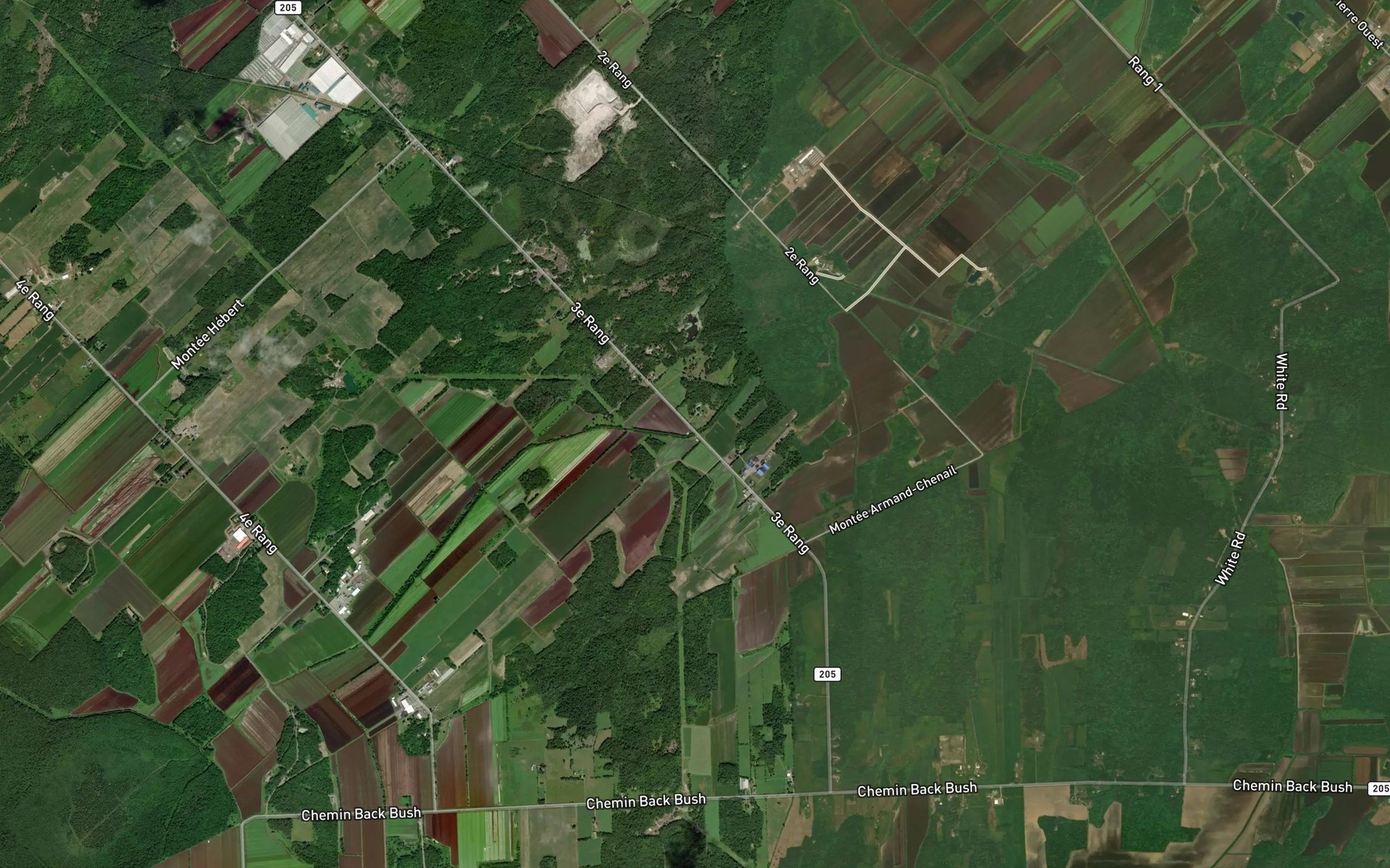 Satellite map of the Ruisseau Tobin-Coallier