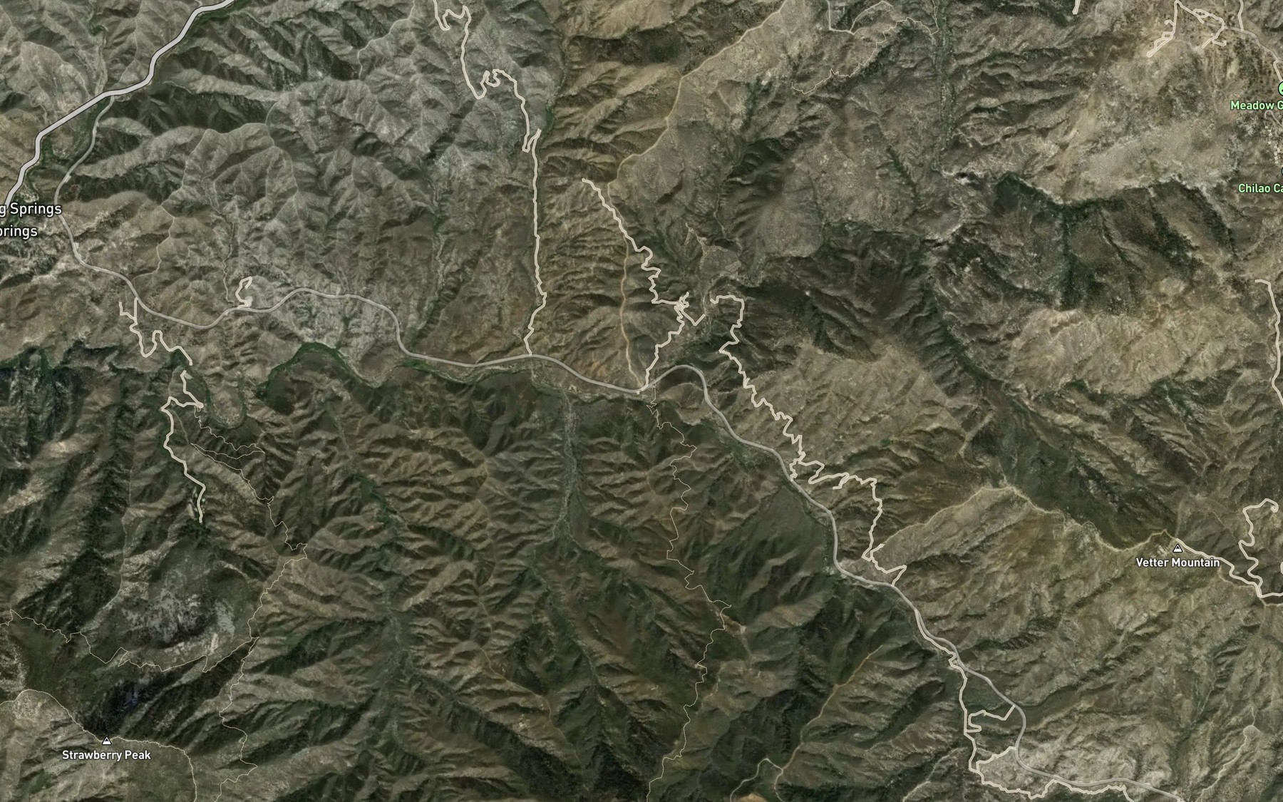 Satellite map of the Alder Creek