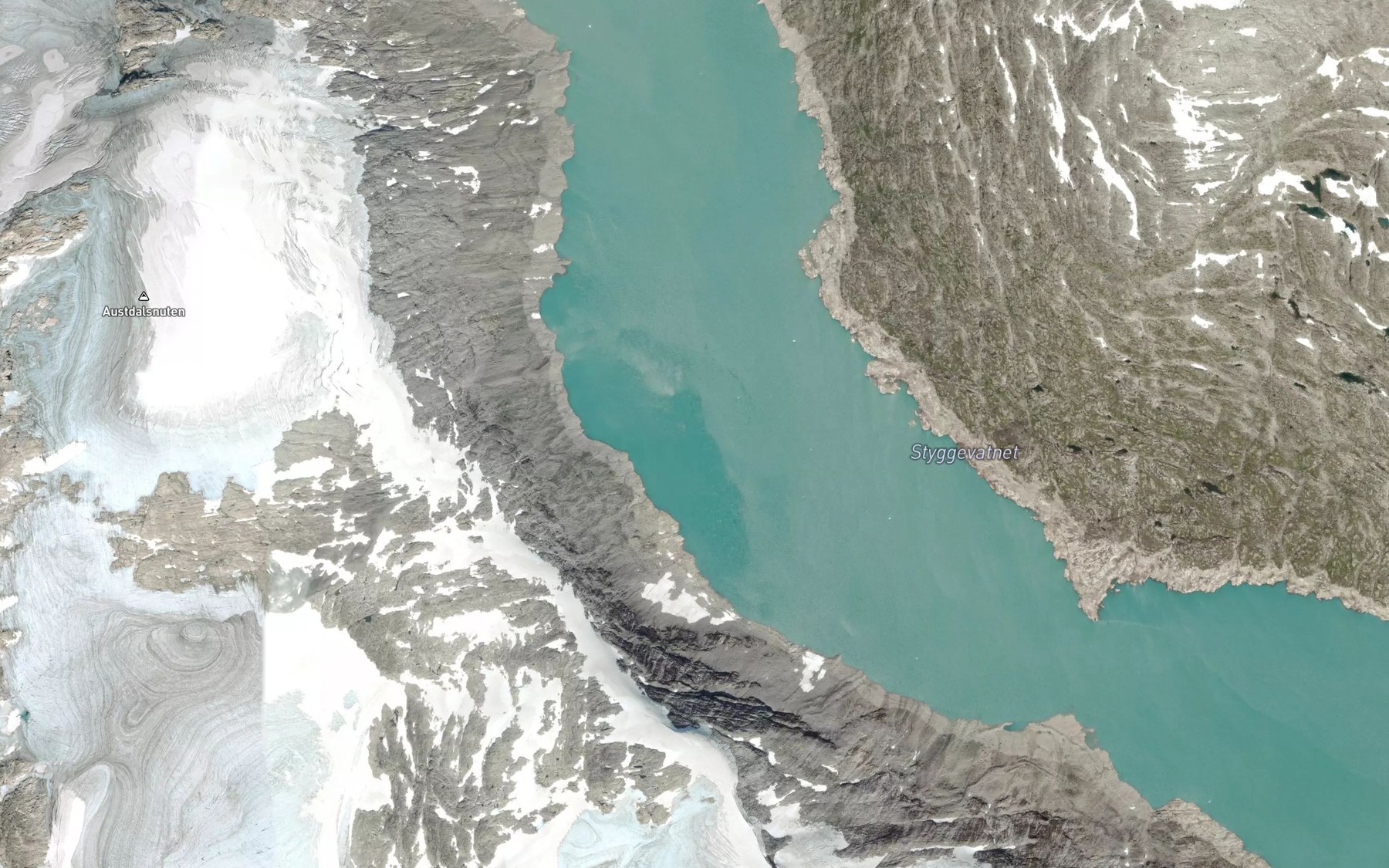 Satellite map of the Austdalsvatnet