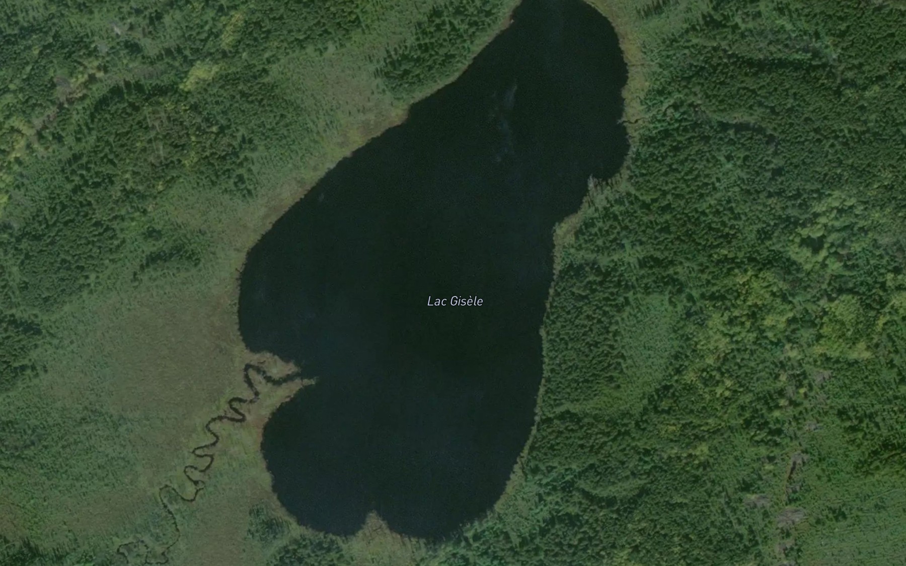 Satellite map of the Lac Gisele