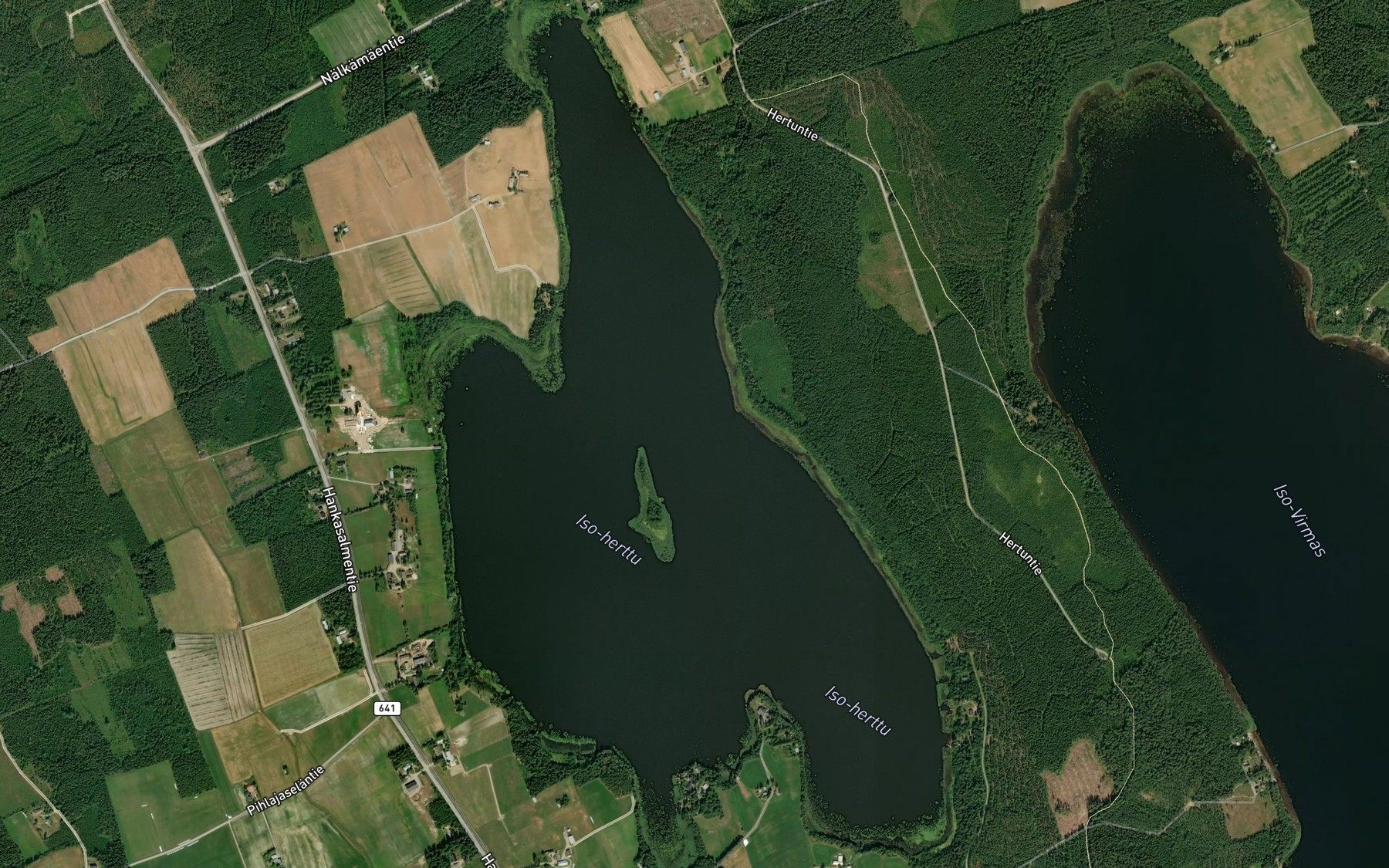 Satellite map of the Iso-Herttu