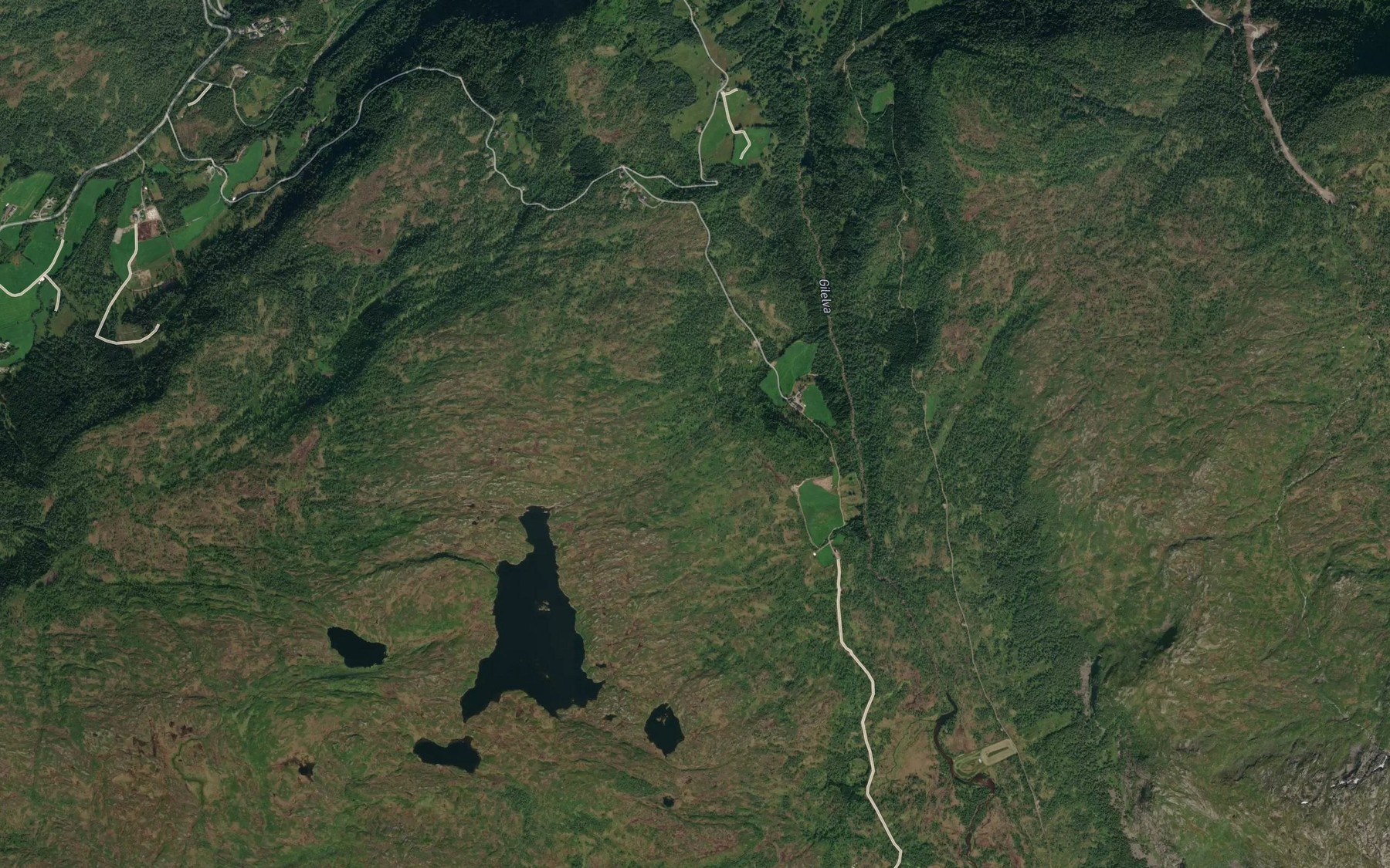 Satellite map of the Vaskarelva