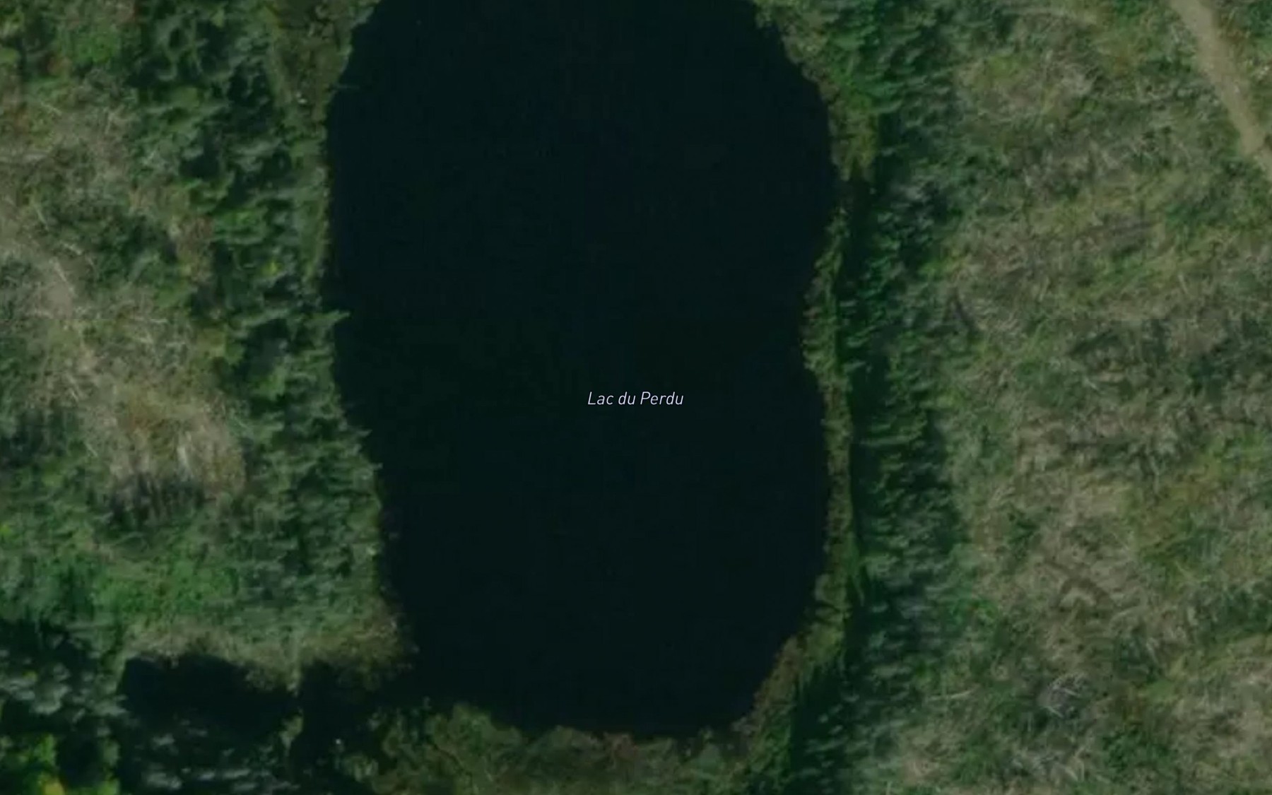 Satellite map of the Lac du Perdu