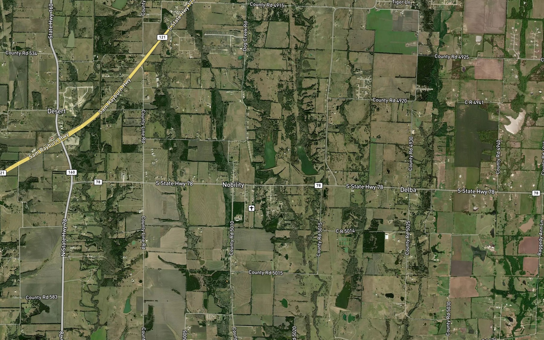 Satellite map of the Soil Conservation Service Site 38 Reservoir